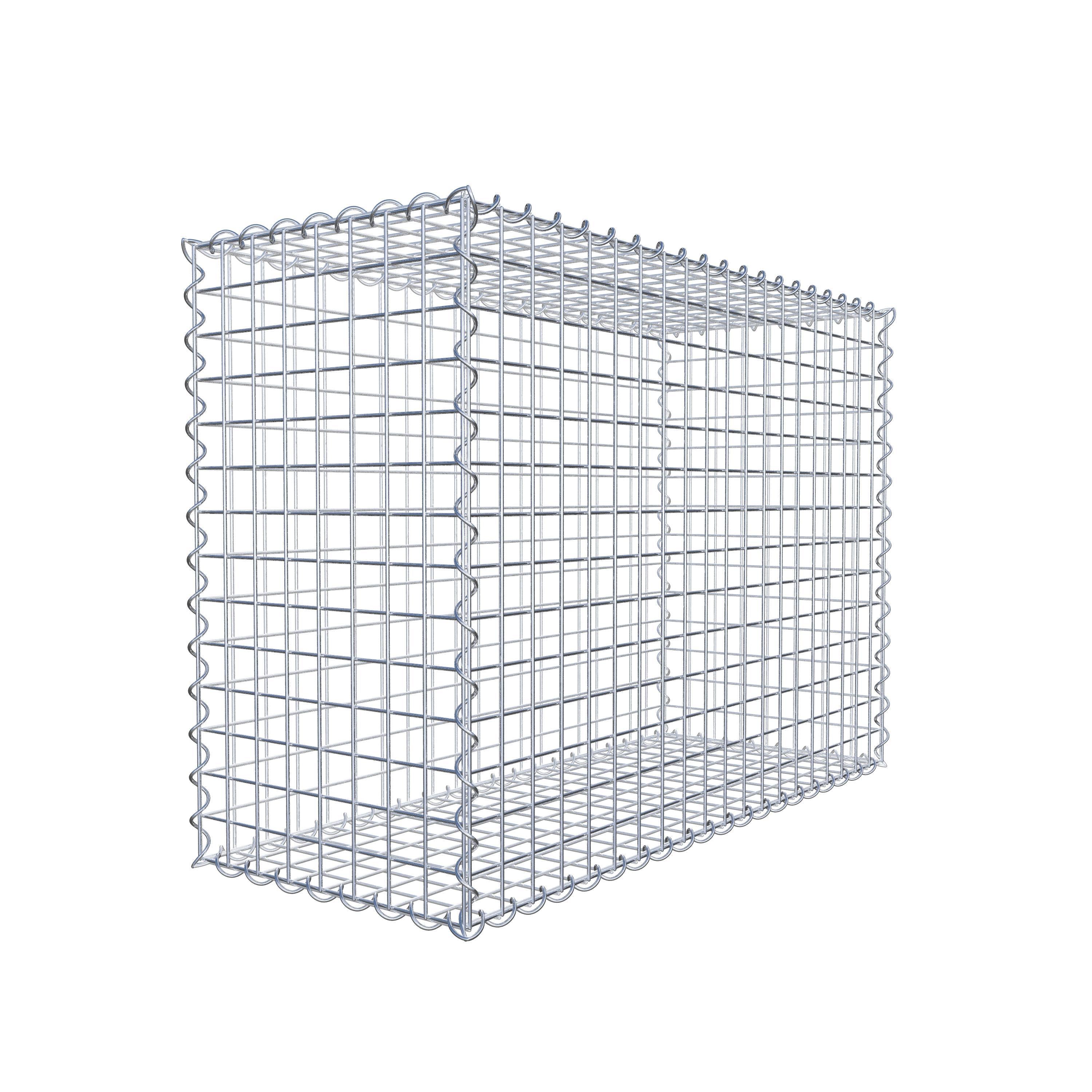 Schanskorf 100 cm x 70 cm x 40 cm (L x H x D), maaswijdte 5 cm x 5 cm, spiraalvormig