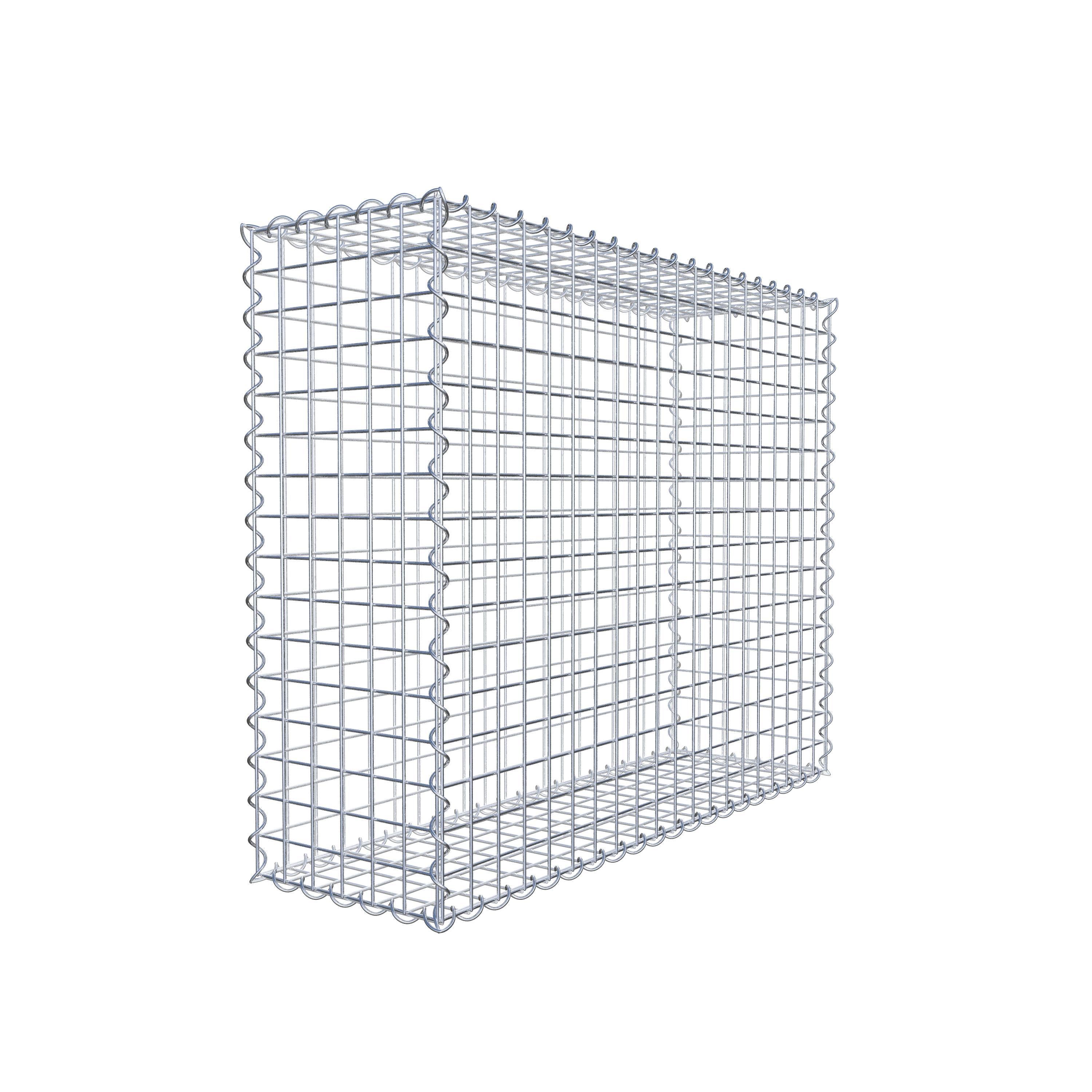 Gabion 100 cm x 80 cm x 30 cm (L x H x D), mesh size 5 cm x 5 cm, spiral