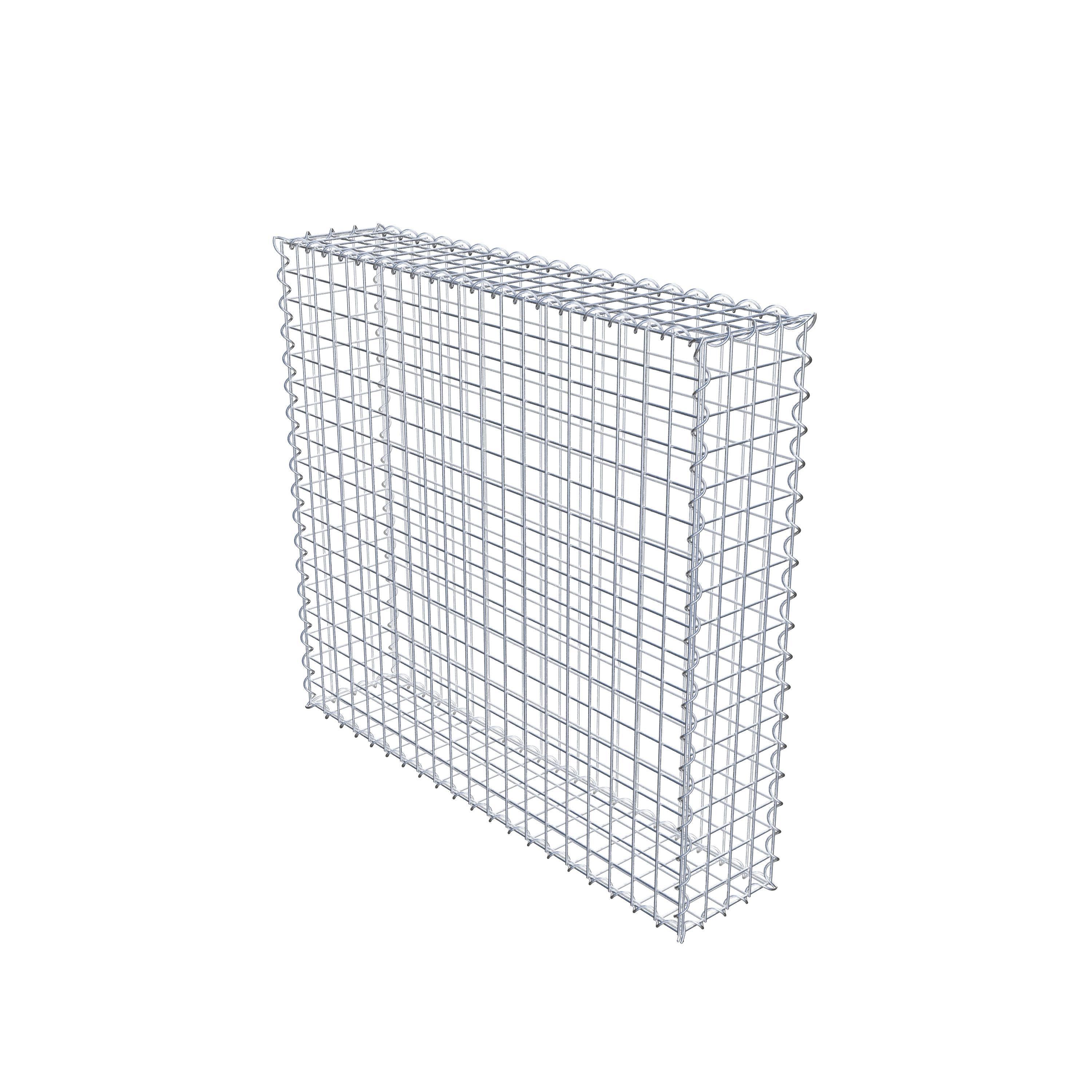 Gabion 100 cm x 90 cm x 20 cm (L x H x P), mailles 5 cm x 5 cm, spirale