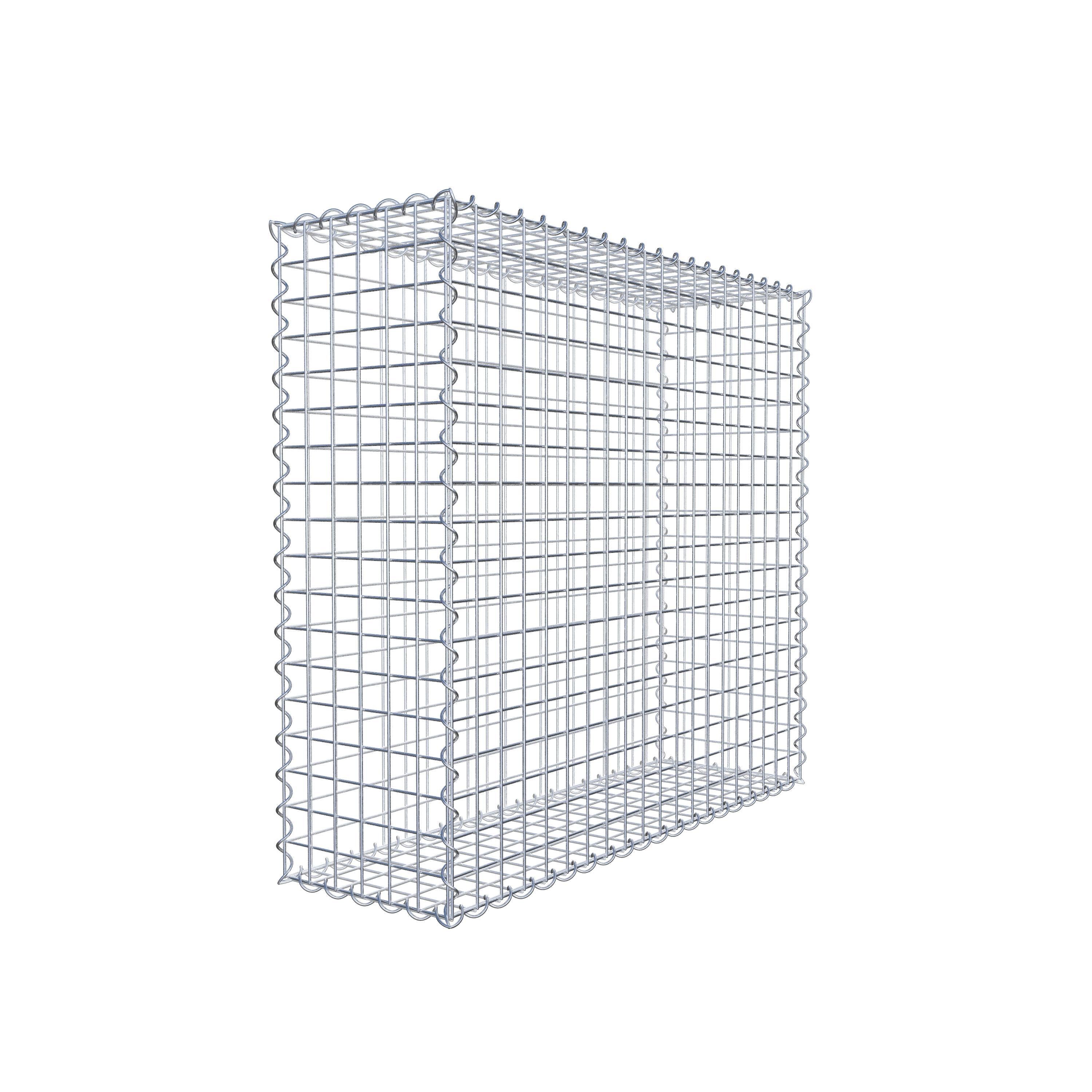 Gabion 100 cm x 90 cm x 30 cm (L x H x P), mailles 5 cm x 5 cm, spirale