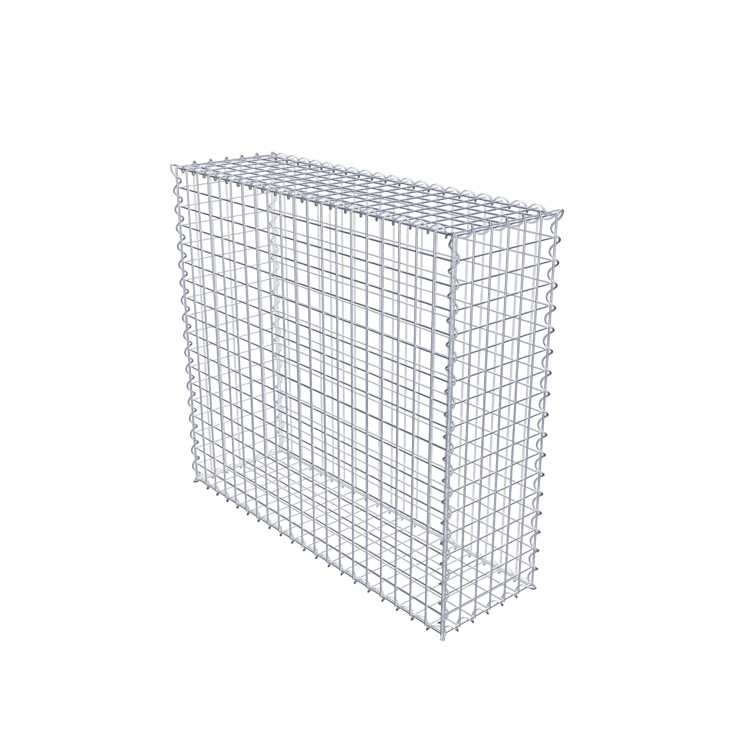 Gabion 100 cm x 90 cm x 30 cm (L x H x D), maskstorlek 5 cm x 5 cm, spiral