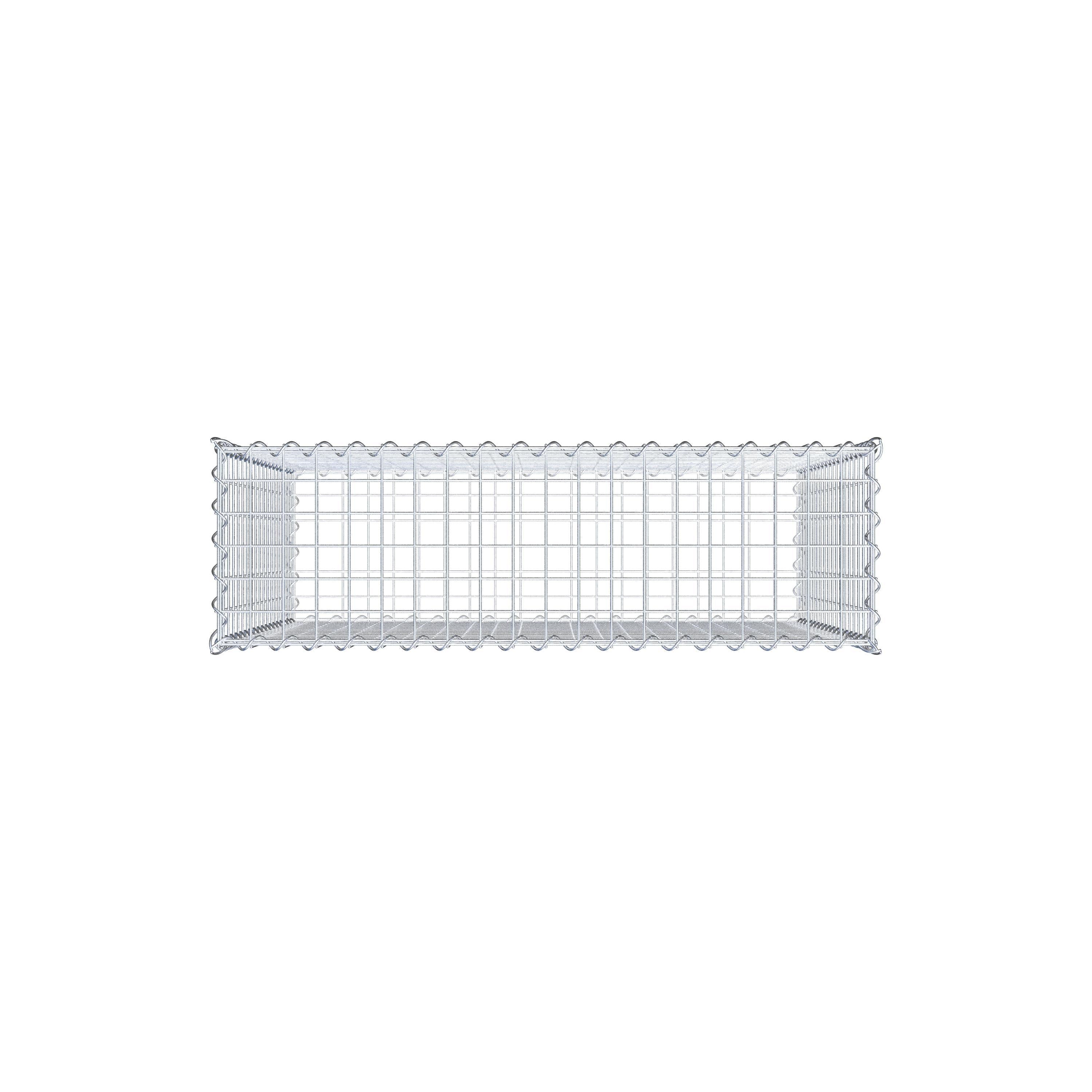 Gabion 100 cm x 90 cm x 30 cm (L x H x D), maskestørrelse 5 cm x 5 cm, spiral