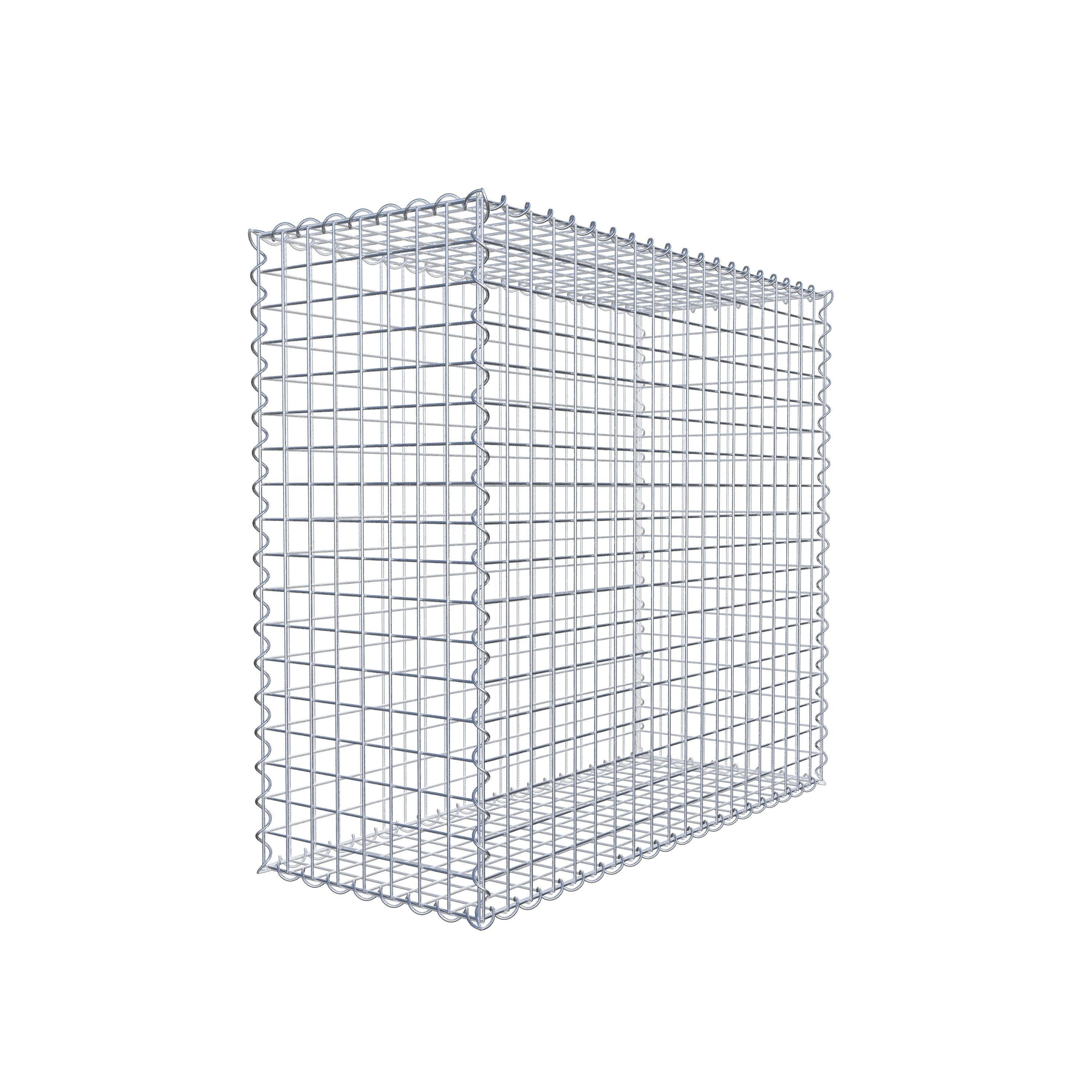 Schanskorf 100 cm x 90 cm x 40 cm (L x H x D), maaswijdte 5 cm x 5 cm, spiraalvormig