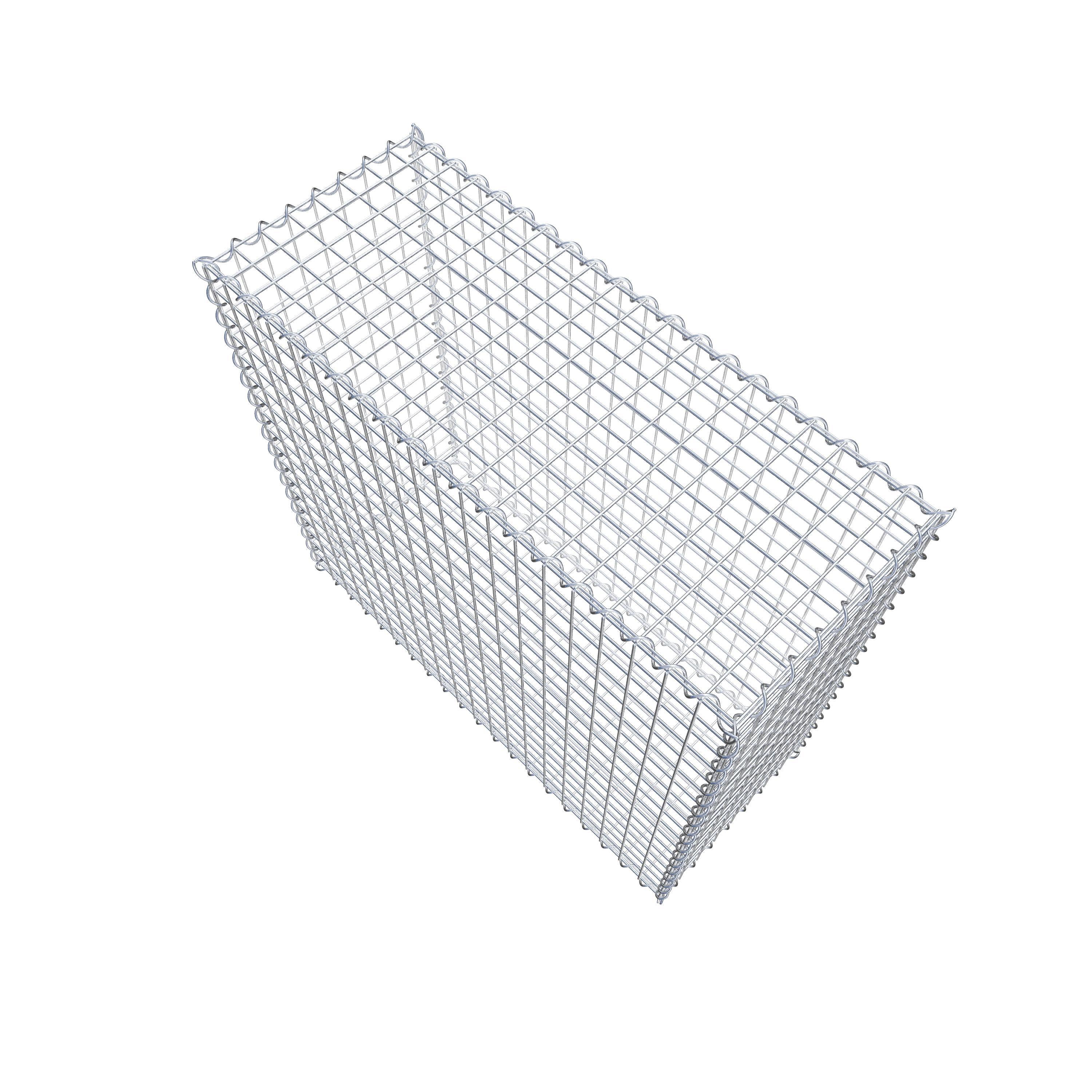 Schanskorf 100 cm x 90 cm x 40 cm (L x H x D), maaswijdte 5 cm x 5 cm, spiraalvormig