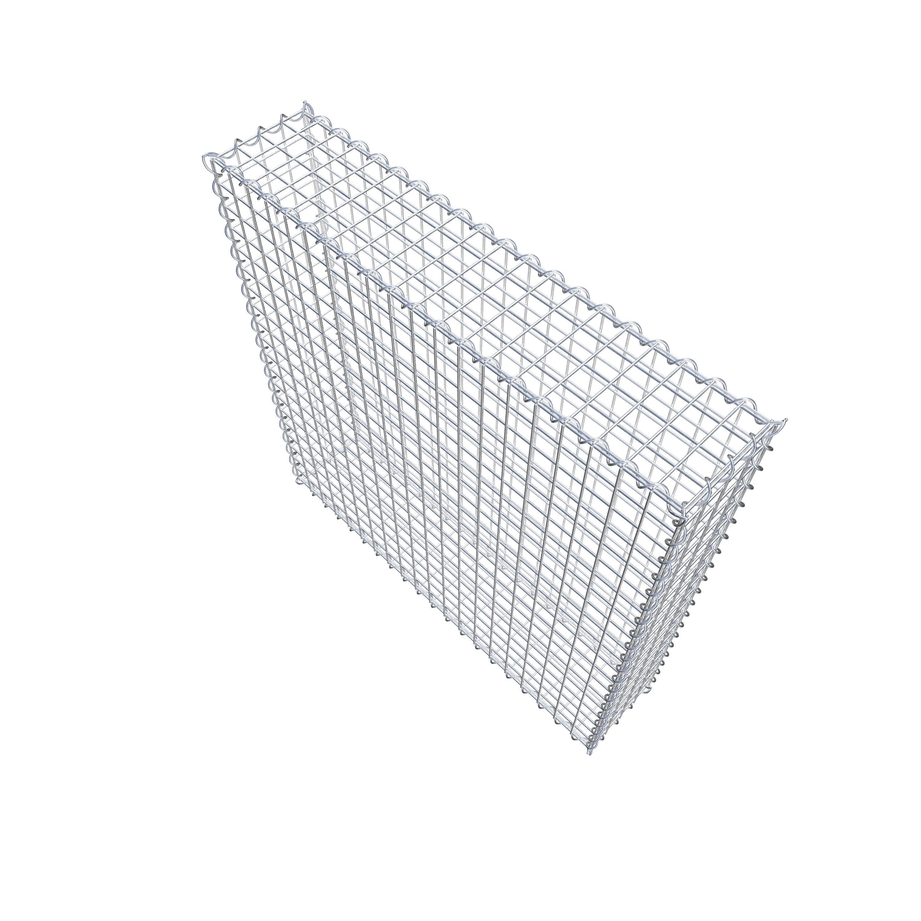 Gabion 100 cm x 100 cm x 20 cm (L x H x D), mesh size 5 cm x 5 cm, spiral