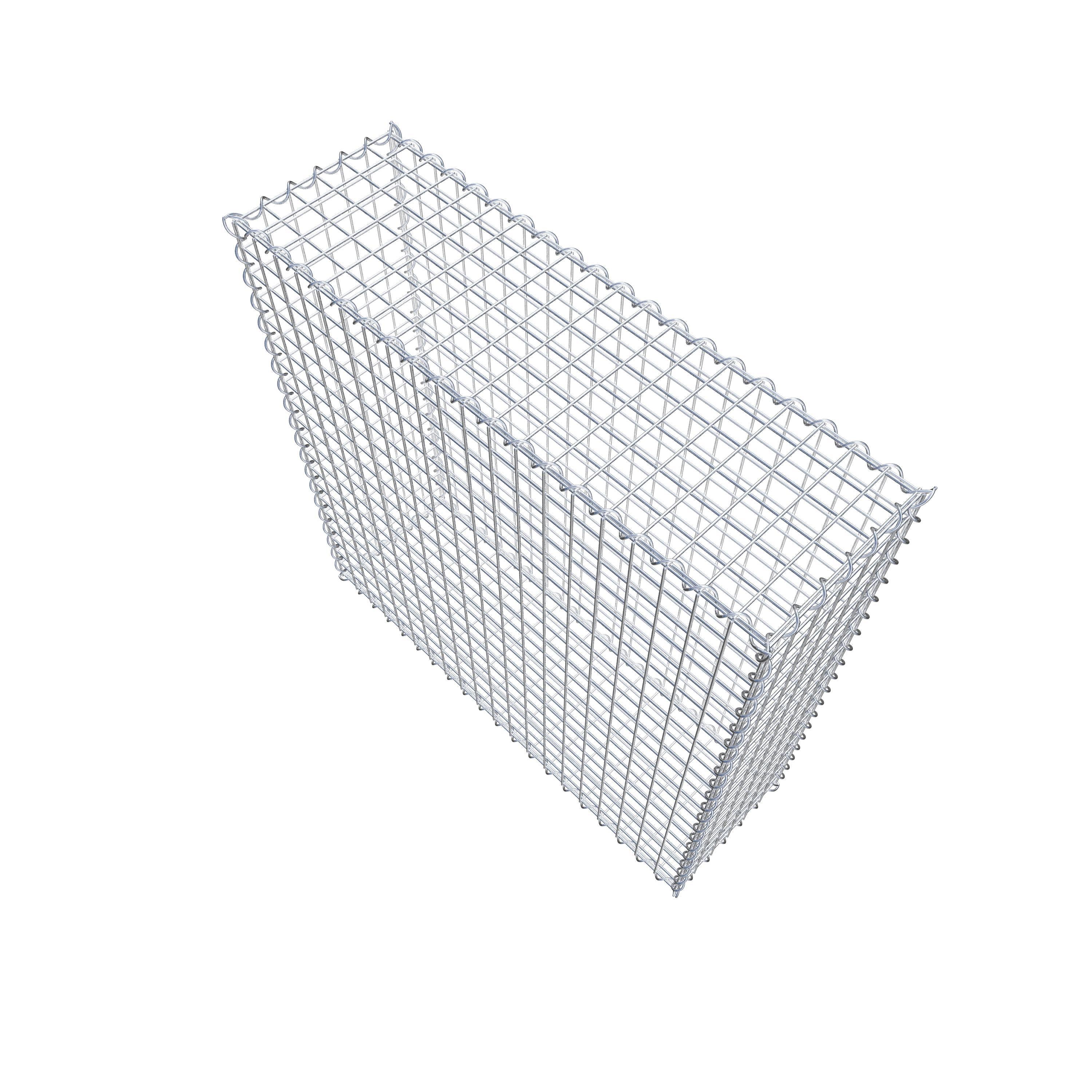 Schanskorf 100 cm x 100 cm x 30 cm (L x H x D), maaswijdte 5 cm x 5 cm, spiraalvormig