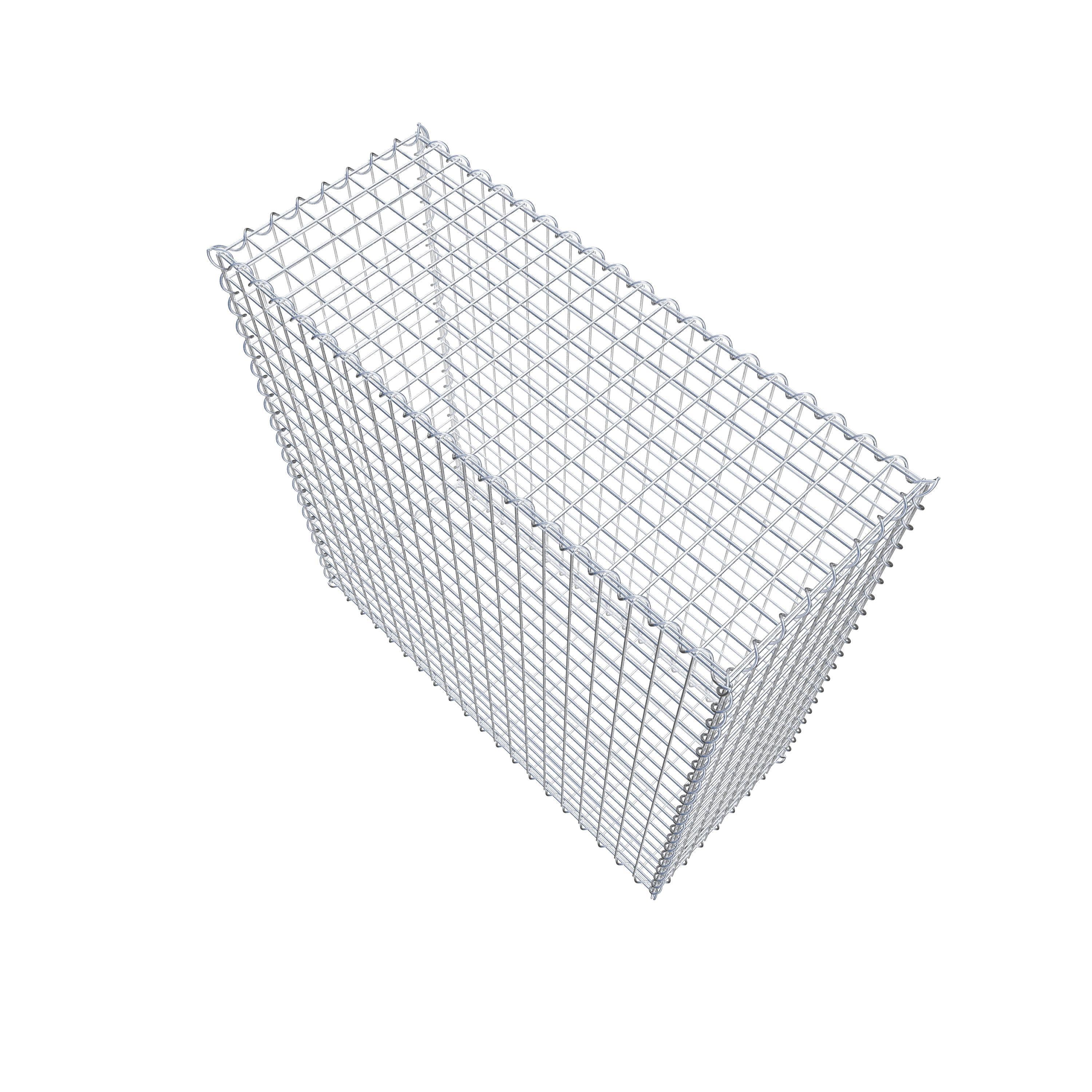 Schanskorf 100 cm x 100 cm x 40 cm (L x H x D), maaswijdte 5 cm x 5 cm, spiraalvormig