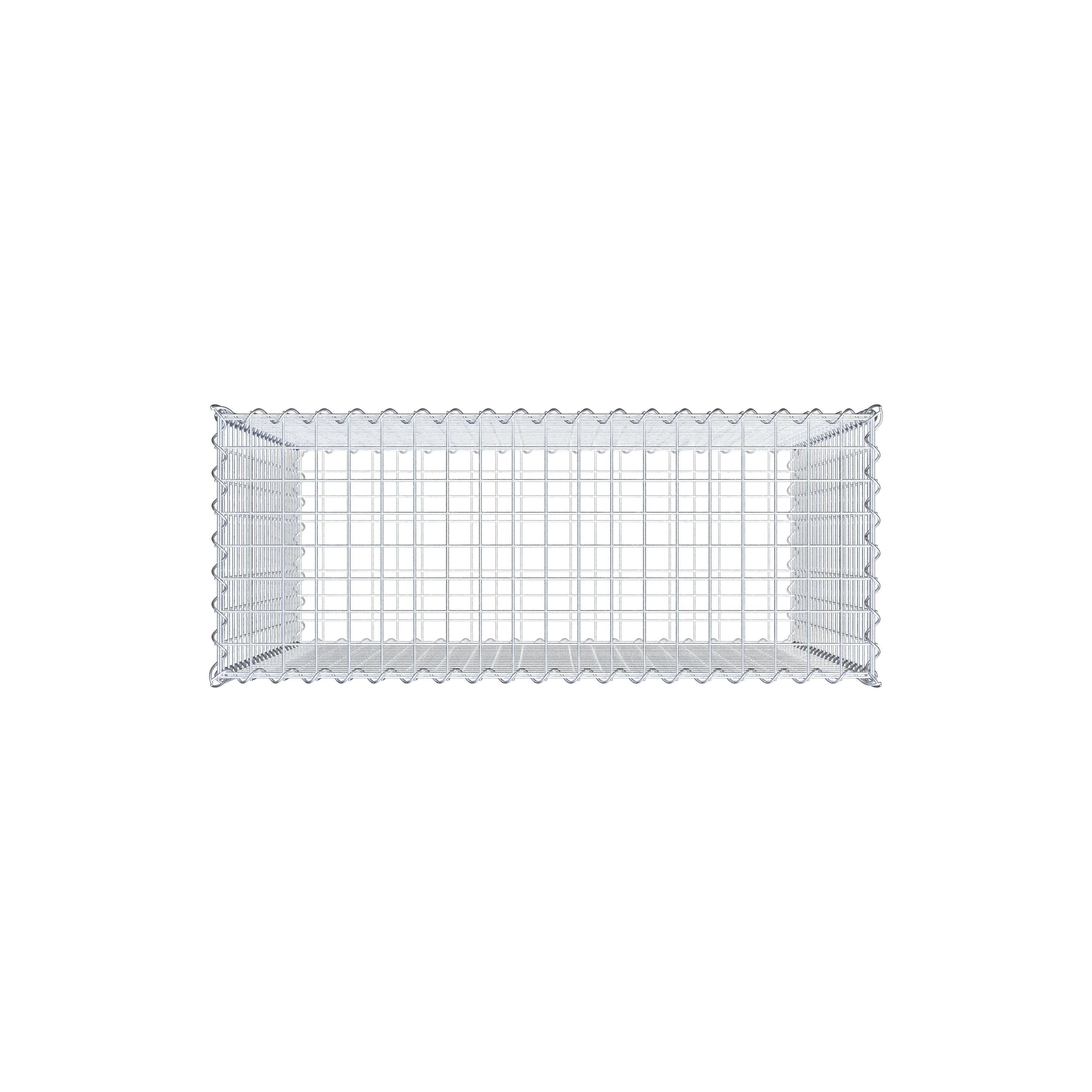 Gabion 100 cm x 100 cm x 40 cm (L x H x D), maskstorlek 5 cm x 5 cm, spiral