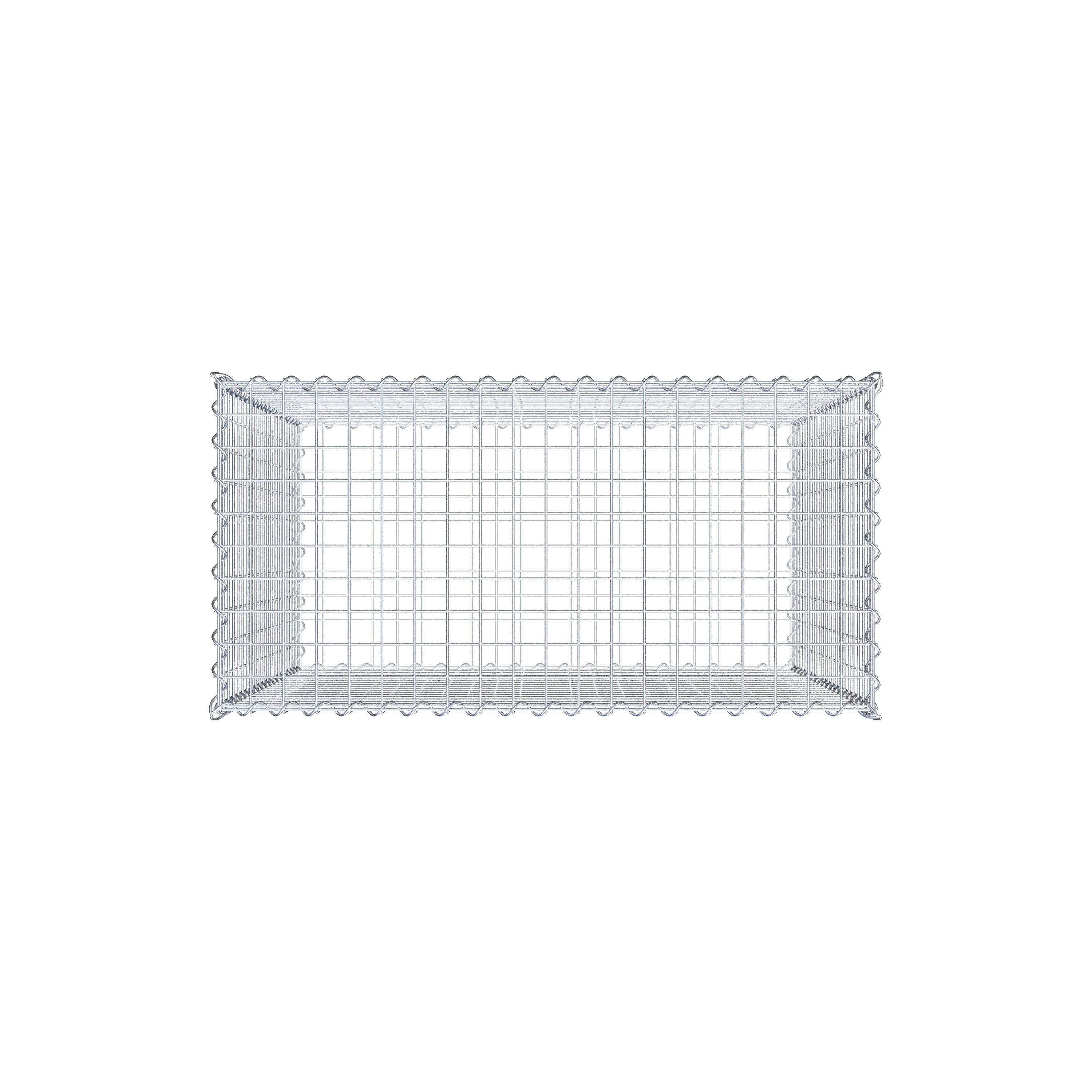 Gabion 100 cm x 100 cm x 50 cm (L x H x P), mailles 5 cm x 5 cm, spirale