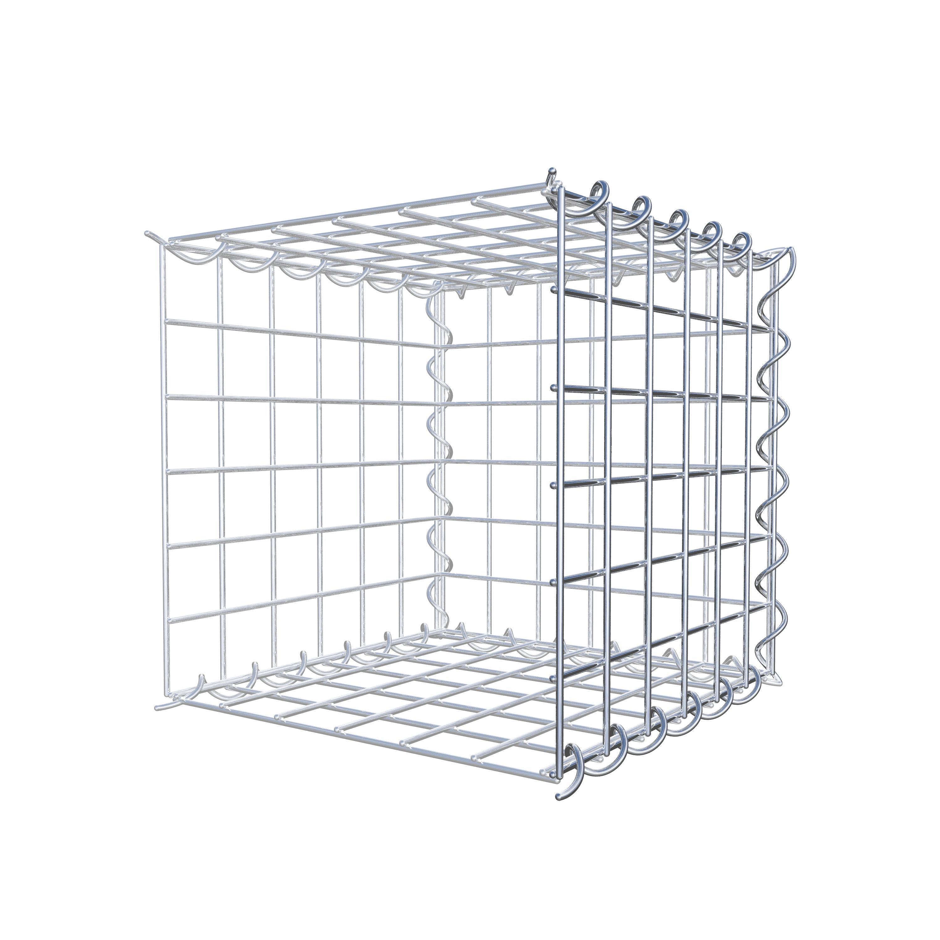 Add-on schanskorf type 2 30 cm x 30 cm x 30 cm (L x H x D), maaswijdte 5 cm x 5 cm, spiraalvormig