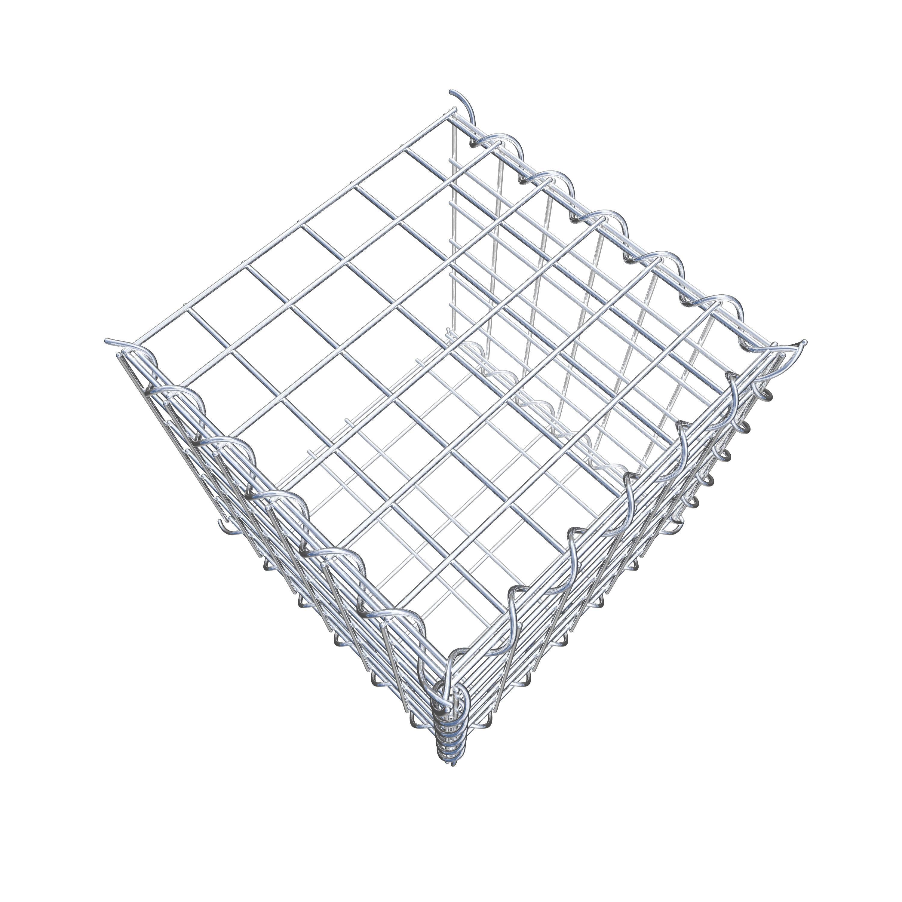 Add-on schanskorf type 2 30 cm x 30 cm x 30 cm (L x H x D), maaswijdte 5 cm x 5 cm, spiraalvormig