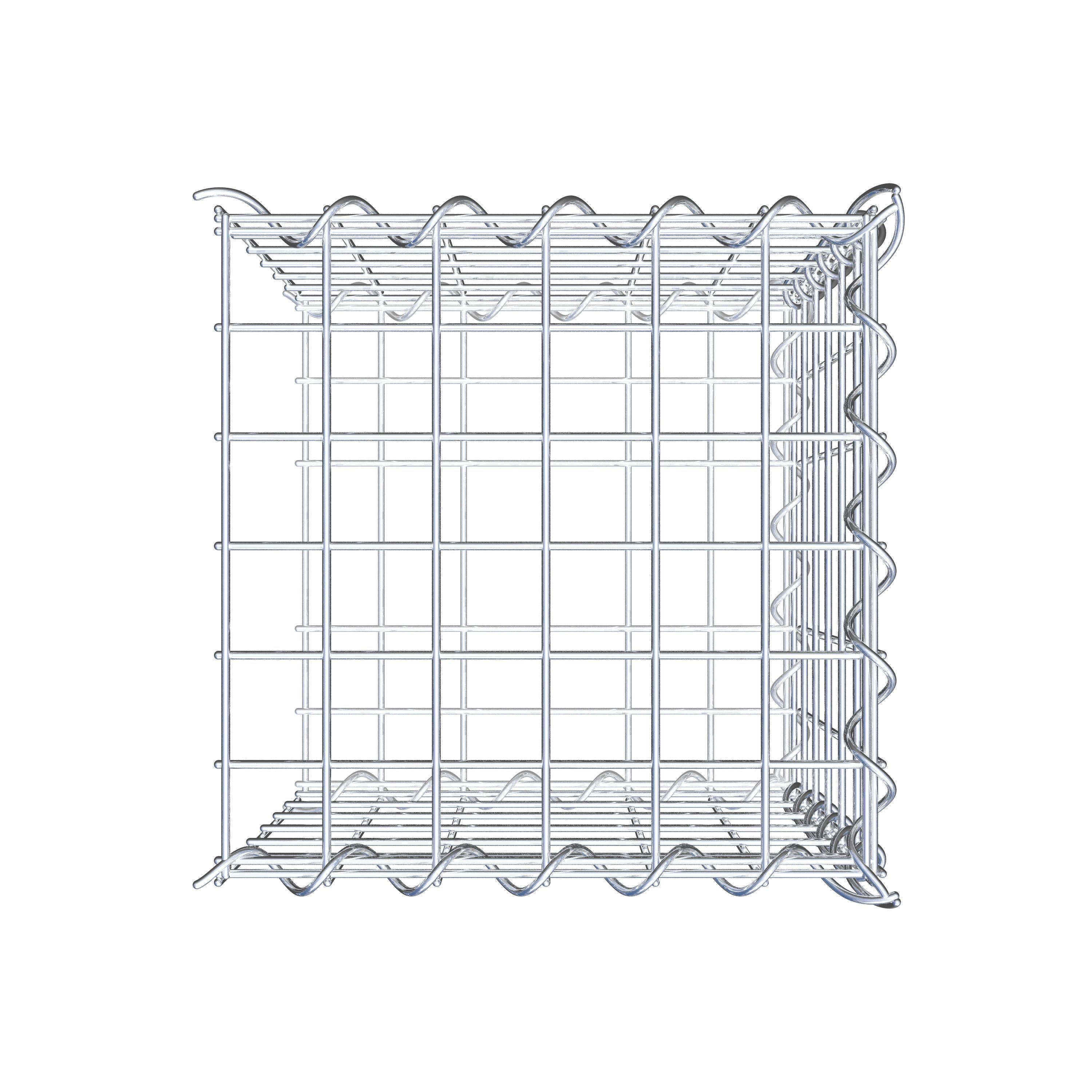 Add-on schanskorf type 2 30 cm x 30 cm x 30 cm (L x H x D), maaswijdte 5 cm x 5 cm, spiraalvormig