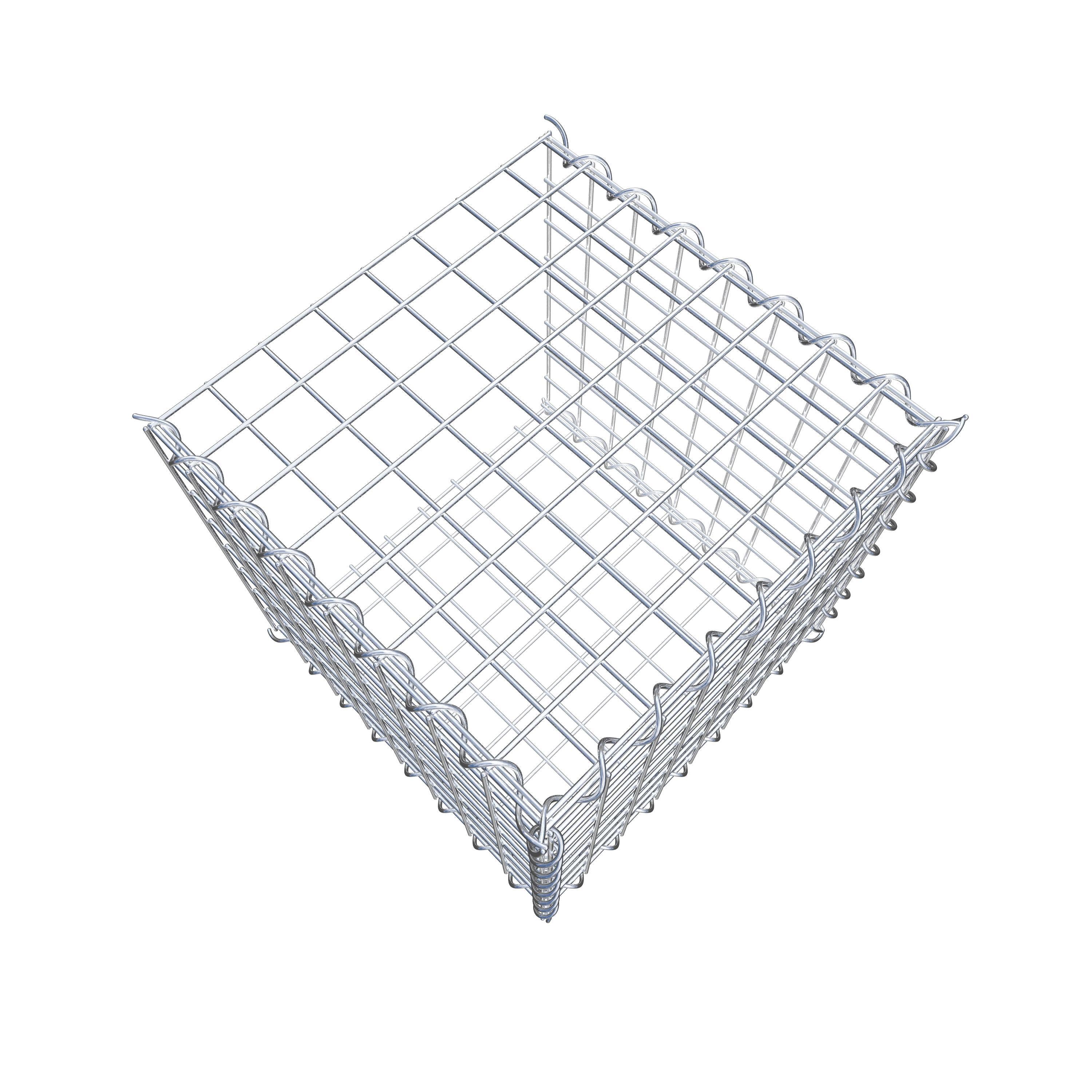 Add-on schanskorf type 2 40 cm x 40 cm x 40 cm (L x H x D), maaswijdte 5 cm x 5 cm, spiraalvormig