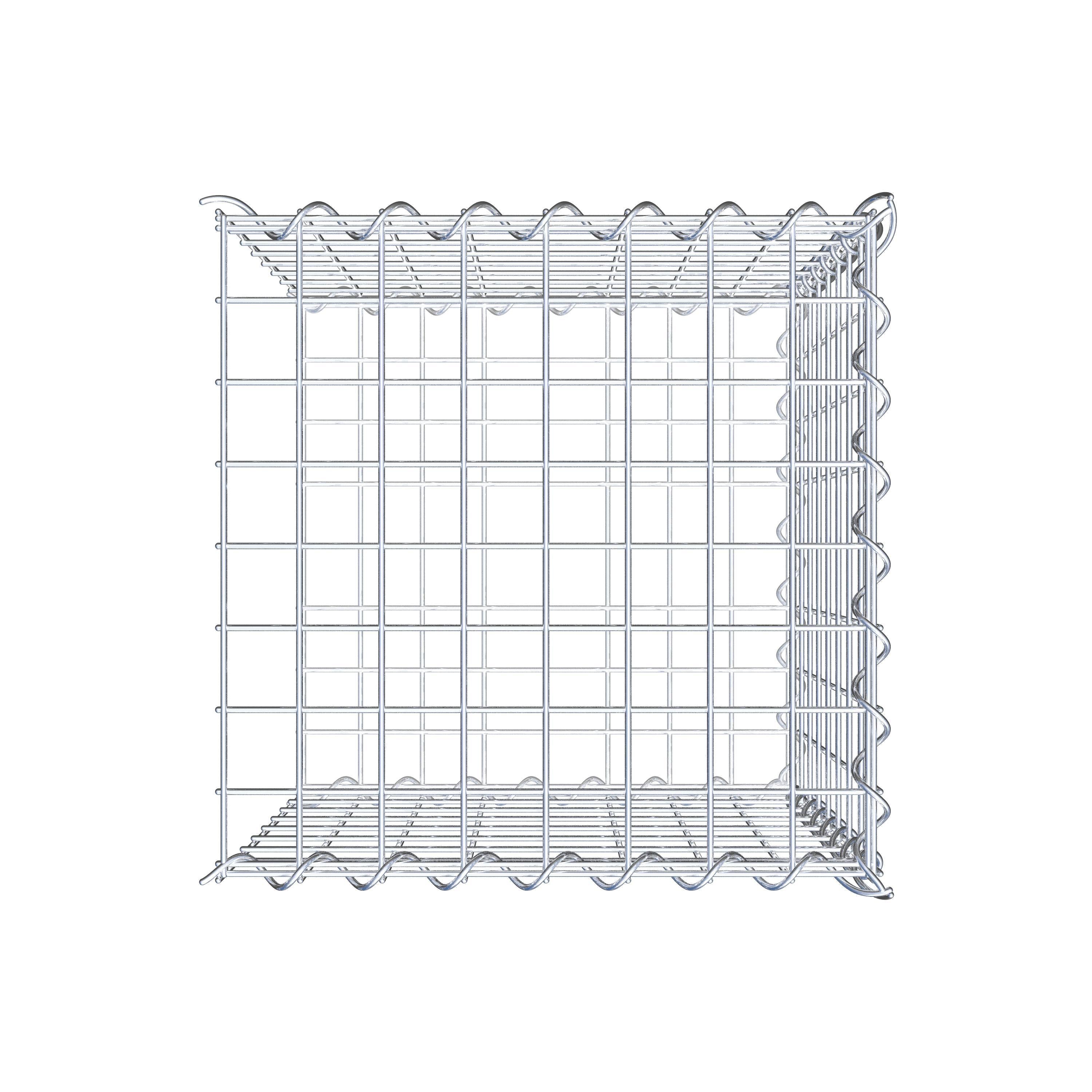 Add-on schanskorf type 2 40 cm x 40 cm x 40 cm (L x H x D), maaswijdte 5 cm x 5 cm, spiraalvormig