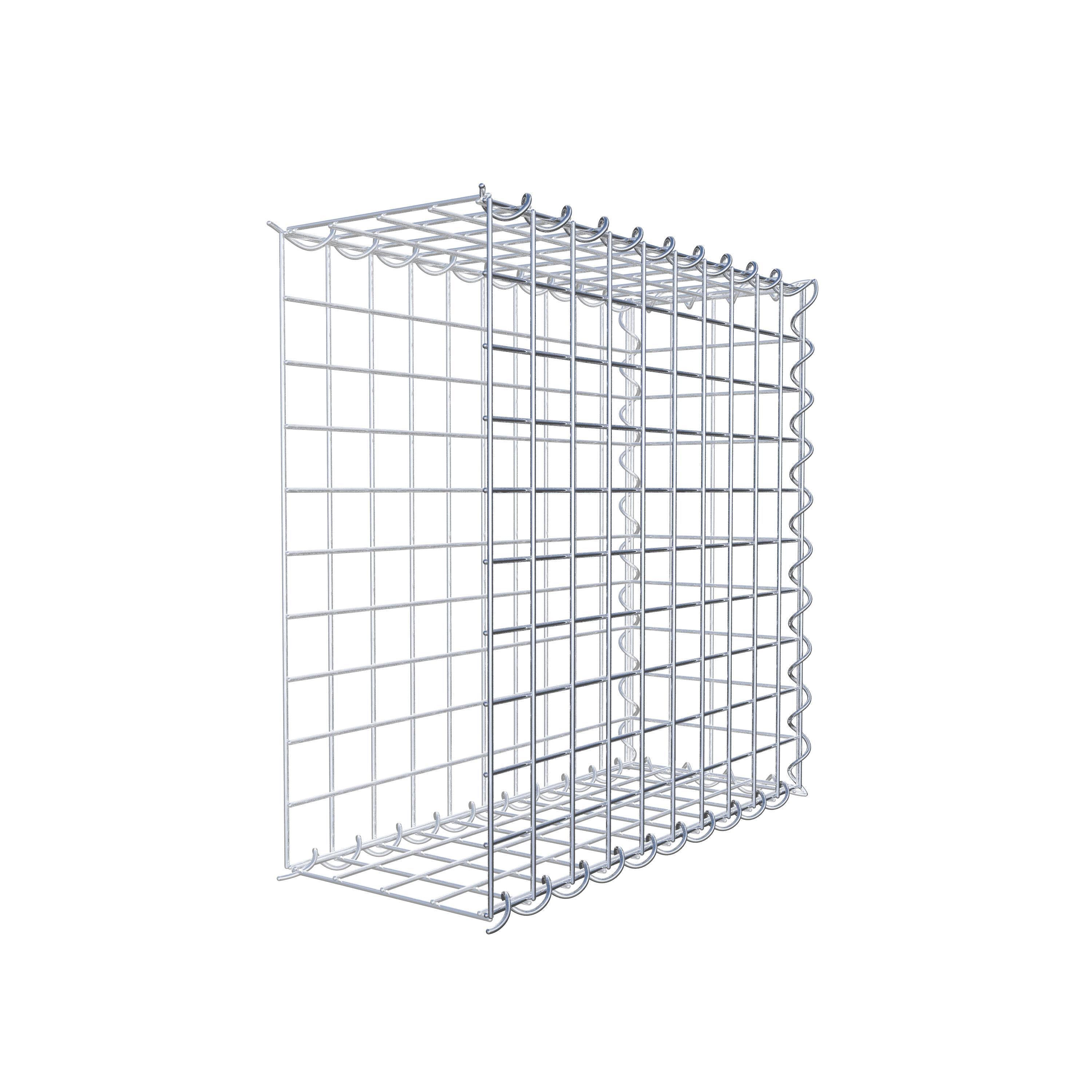 Gabion rapporté type 2 50 cm x 50 cm x 20 cm (L x H x P), mailles 5 cm x 5 cm, spirale