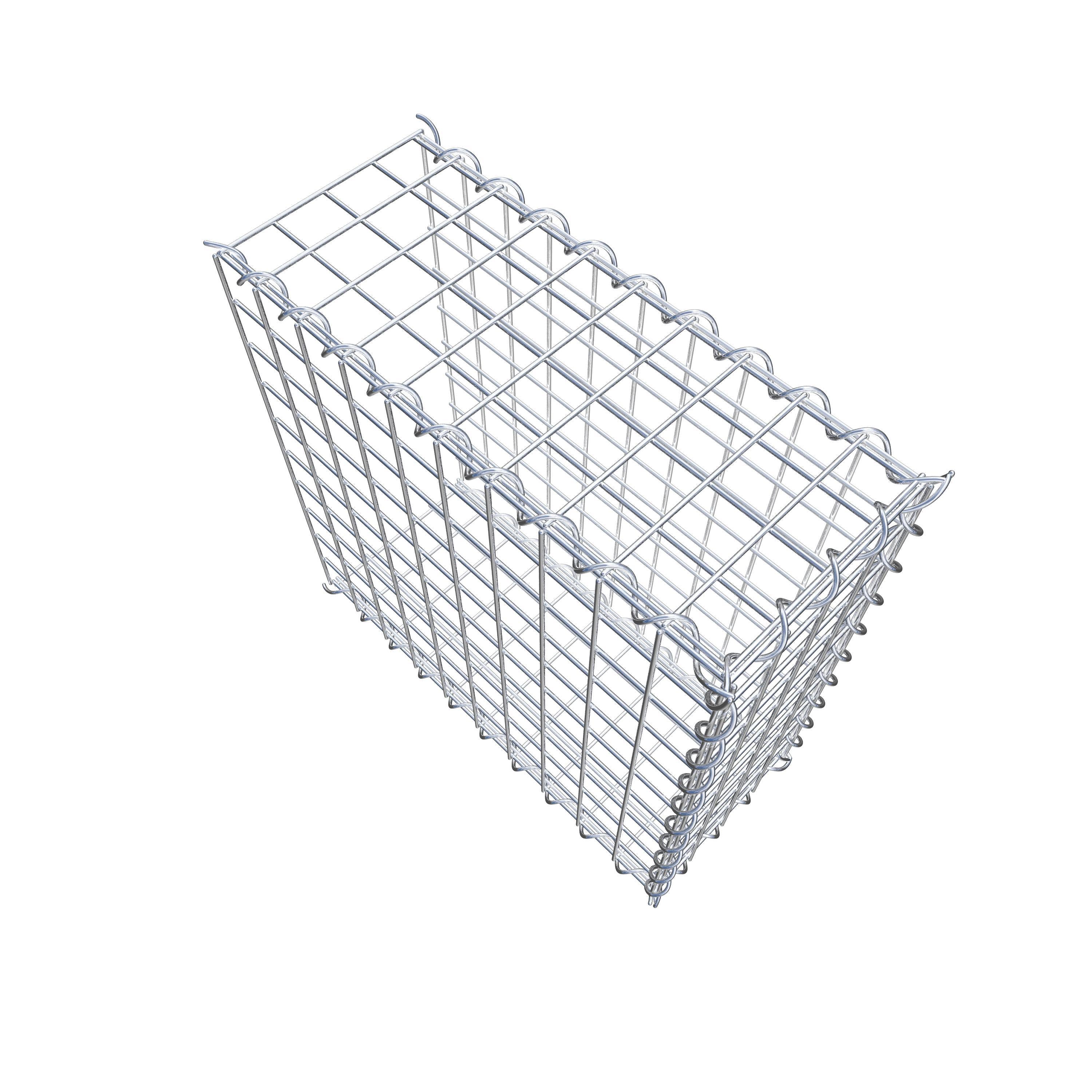 Gabion rapporté type 2 50 cm x 50 cm x 20 cm (L x H x P), mailles 5 cm x 5 cm, spirale