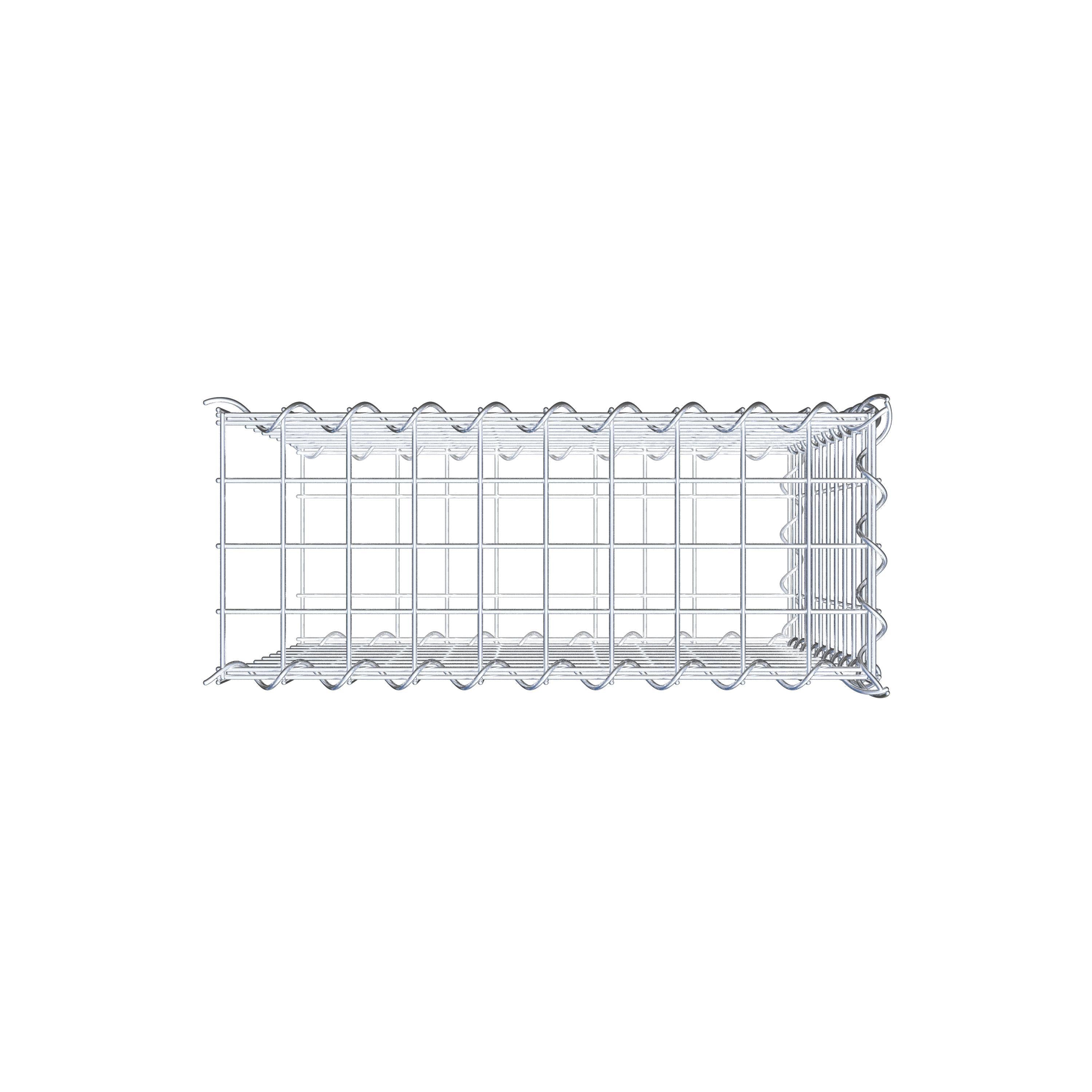 Gabion rapporté type 2 50 cm x 50 cm x 20 cm (L x H x P), mailles 5 cm x 5 cm, spirale