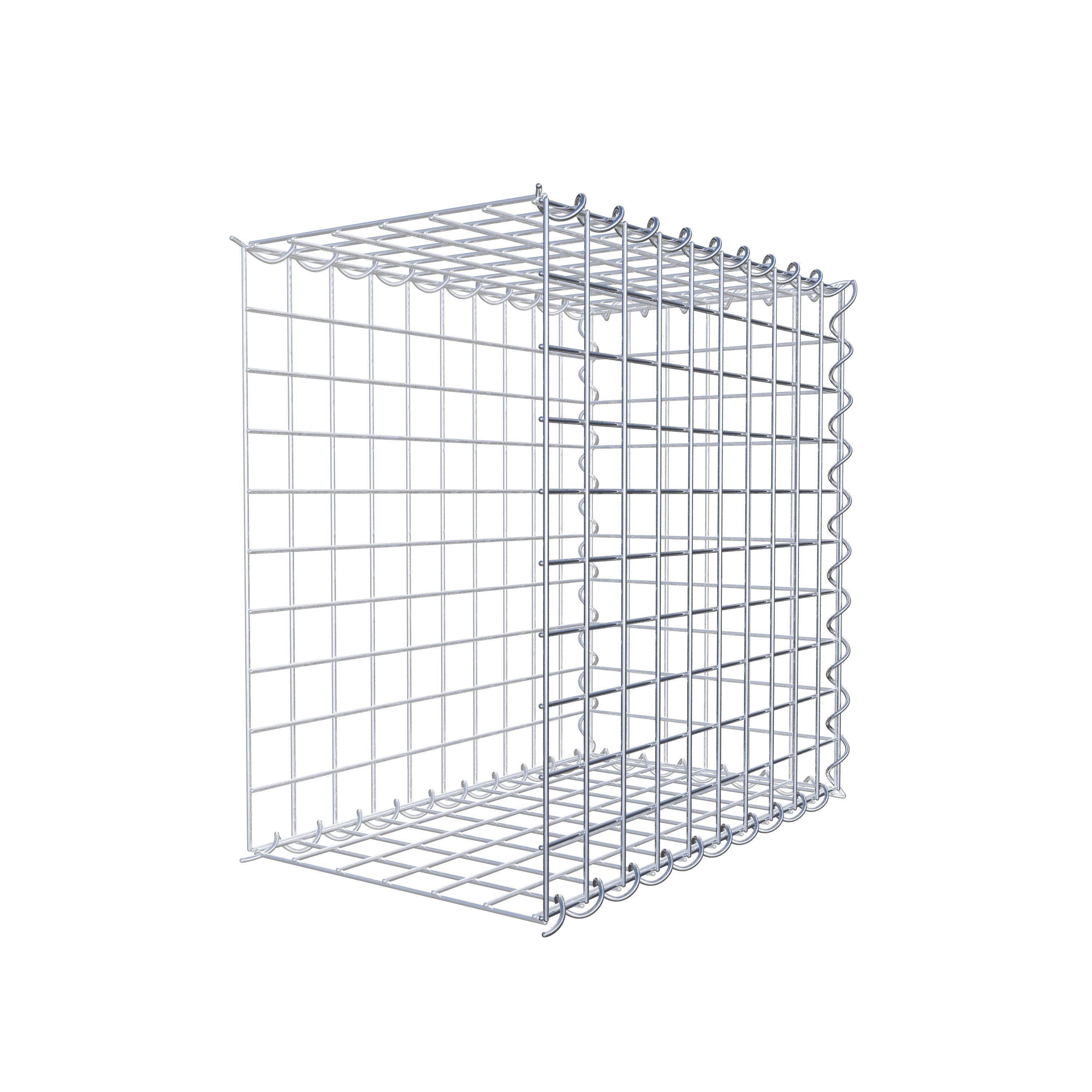 Opvokset gabion type 2 50 cm x 50 cm x 30 cm (L x H x D), maskestørrelse 5 cm x 5 cm, spiral