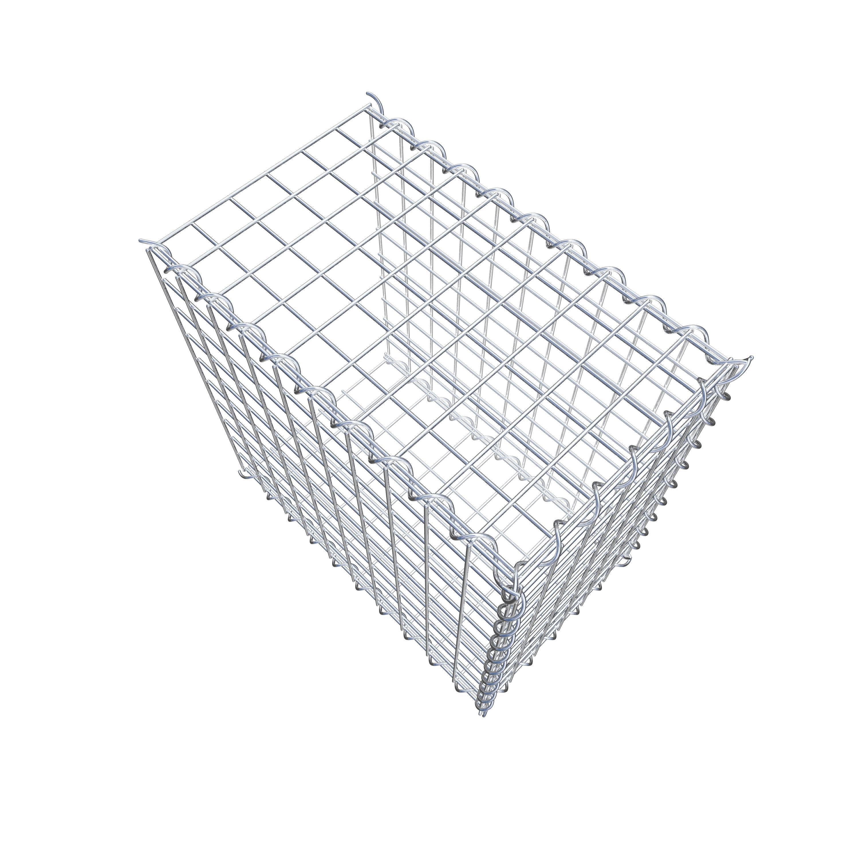 Gabion rapporté type 2 50 cm x 50 cm x 30 cm (L x H x P), mailles 5 cm x 5 cm, spirale