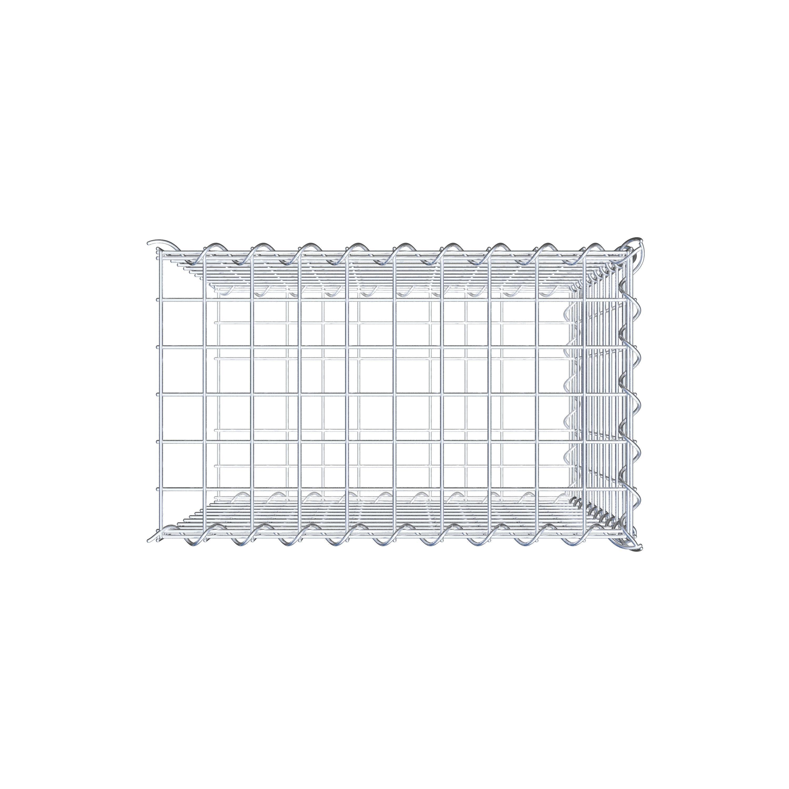 Extra gabion typ 2 50 cm x 50 cm x 30 cm (L x H x D), maskstorlek 5 cm x 5 cm, spiral