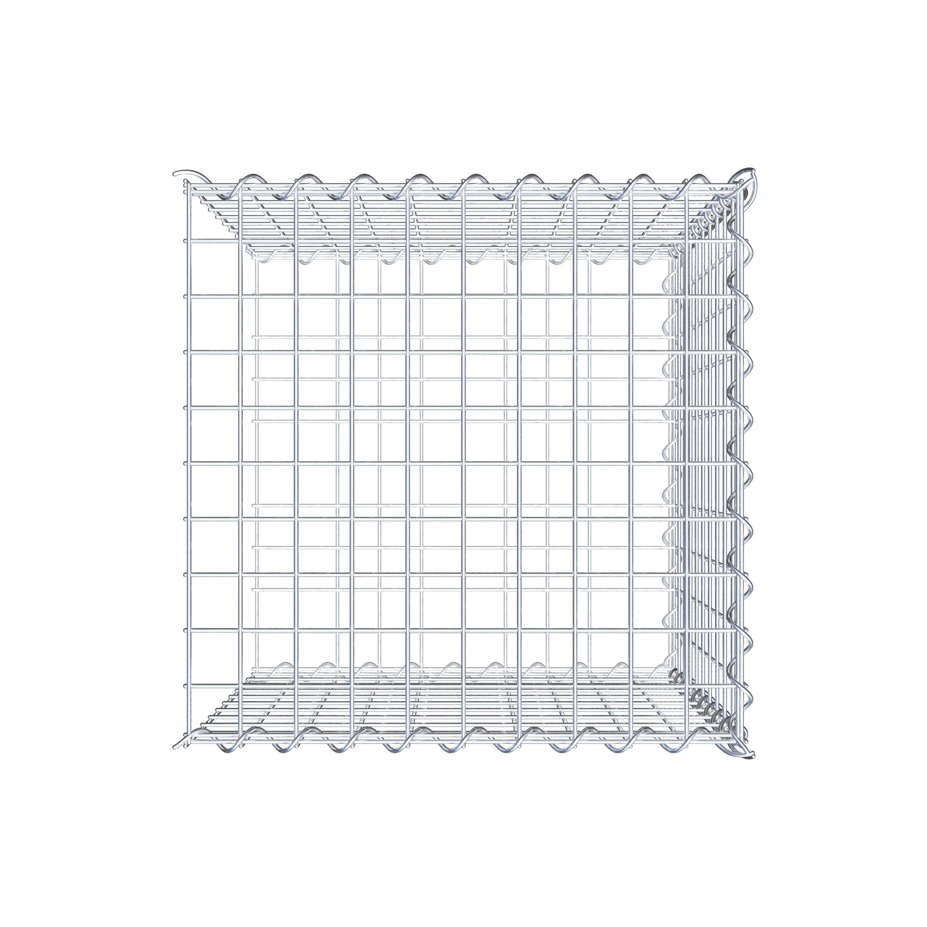 Gabion rapporté type 2 50 cm x 50 cm x 50 cm (L x H x P), mailles 5 cm x 5 cm, spirale