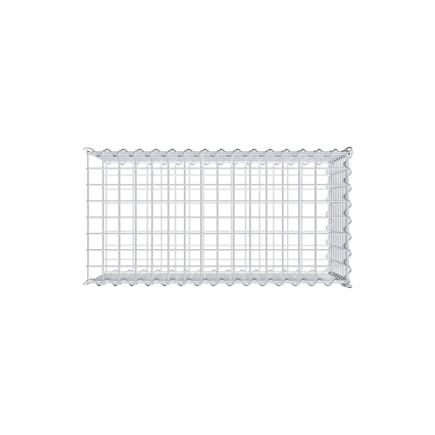 Opvokset gabion type 2 80 cm x 40 cm x 40 cm (L x H x D), maskestørrelse 5 cm x 5 cm, spiral