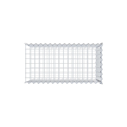 Opvokset gabion type 2 80 cm x 40 cm x 40 cm (L x H x D), maskestørrelse 5 cm x 5 cm, spiral