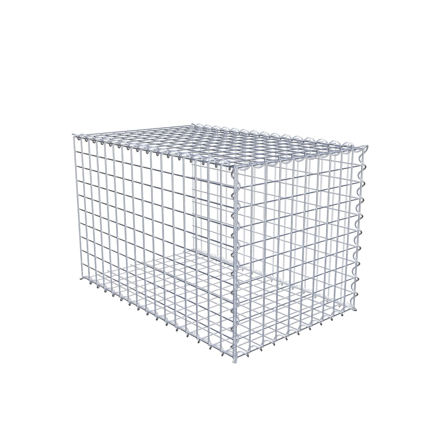 Opvokset gabion type 2 80 cm x 50 cm x 50 cm (L x H x D), maskestørrelse 5 cm x 5 cm, spiral