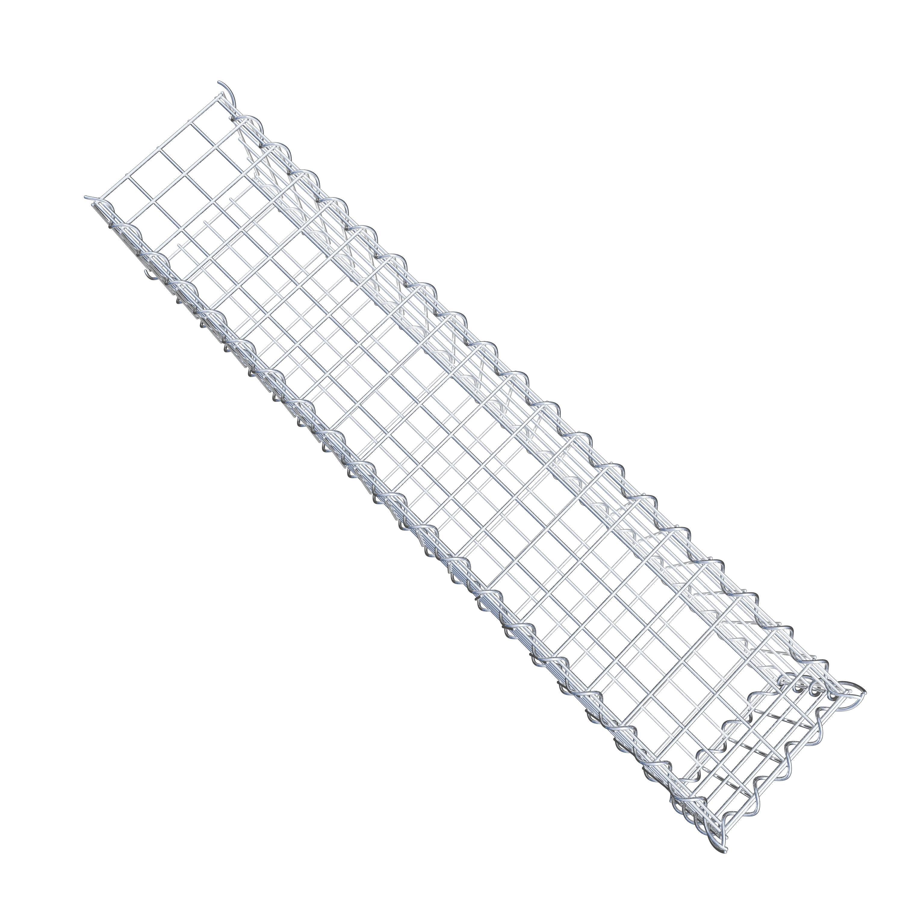 Opvokset gabion type 2 100 cm x 20 cm x 20 cm (L x H x D), maskestørrelse 5 cm x 5 cm, spiral