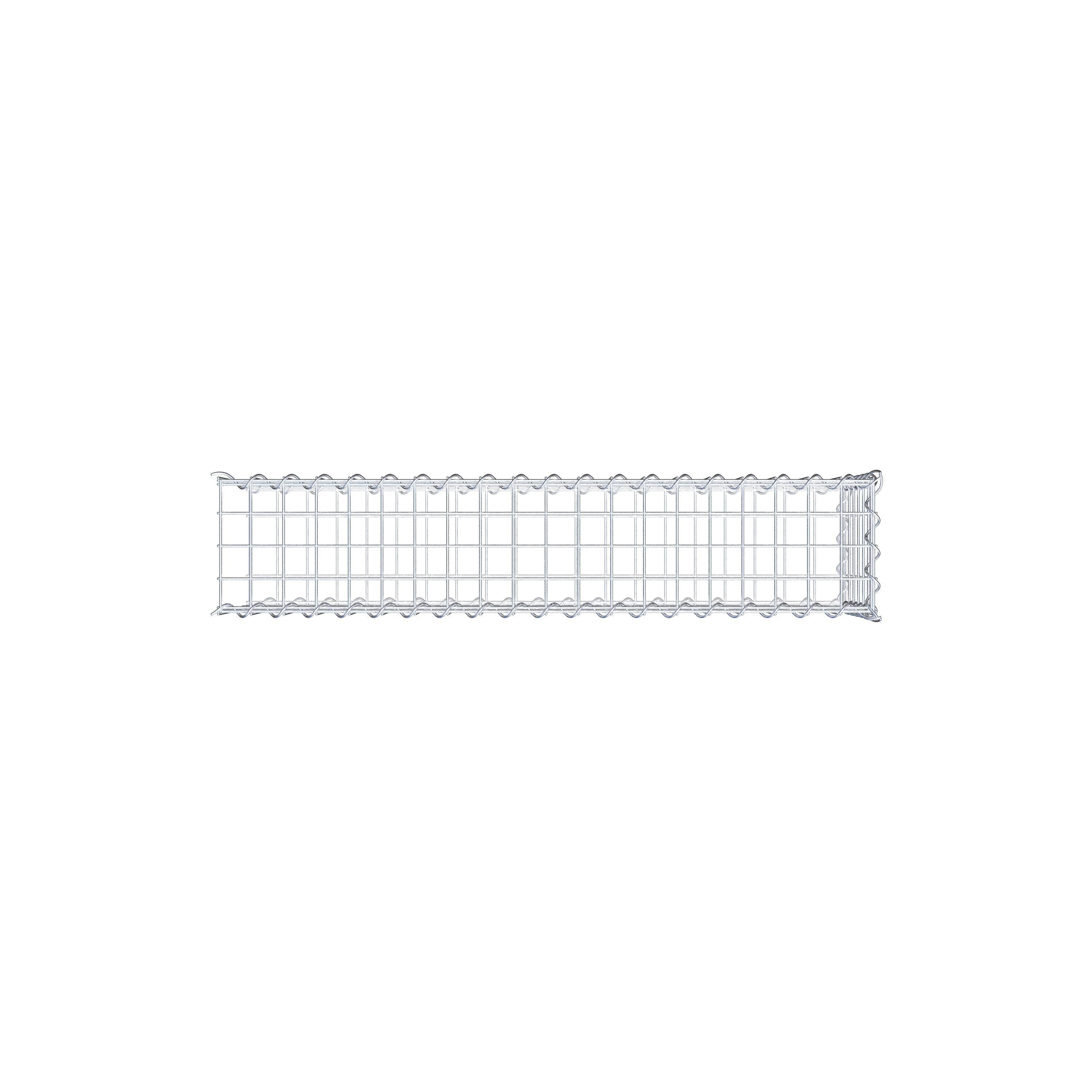 Aangegroeide schanskorf type 2 100 cm x 30 cm x 20 cm (L x H x D), maaswijdte 5 cm x 5 cm, spiraal