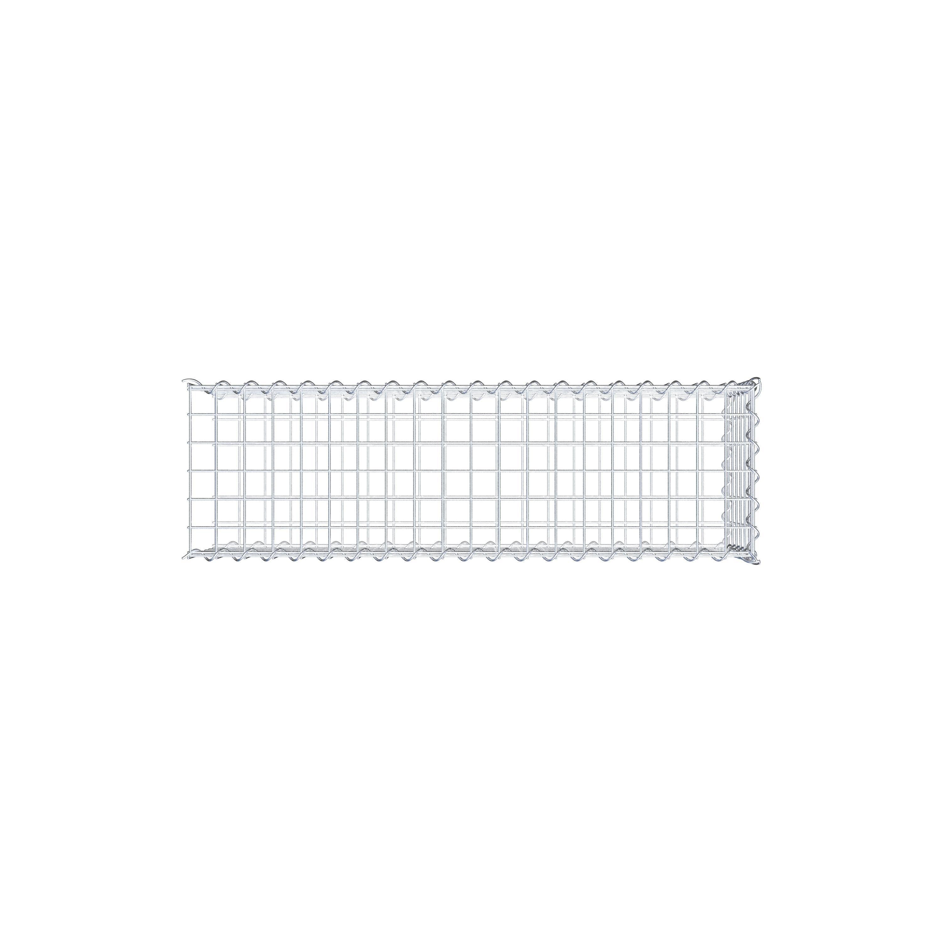 Gabion rapporté type 2 100 cm x 30 cm x 30 cm (L x H x P), mailles 5 cm x 5 cm, spirale