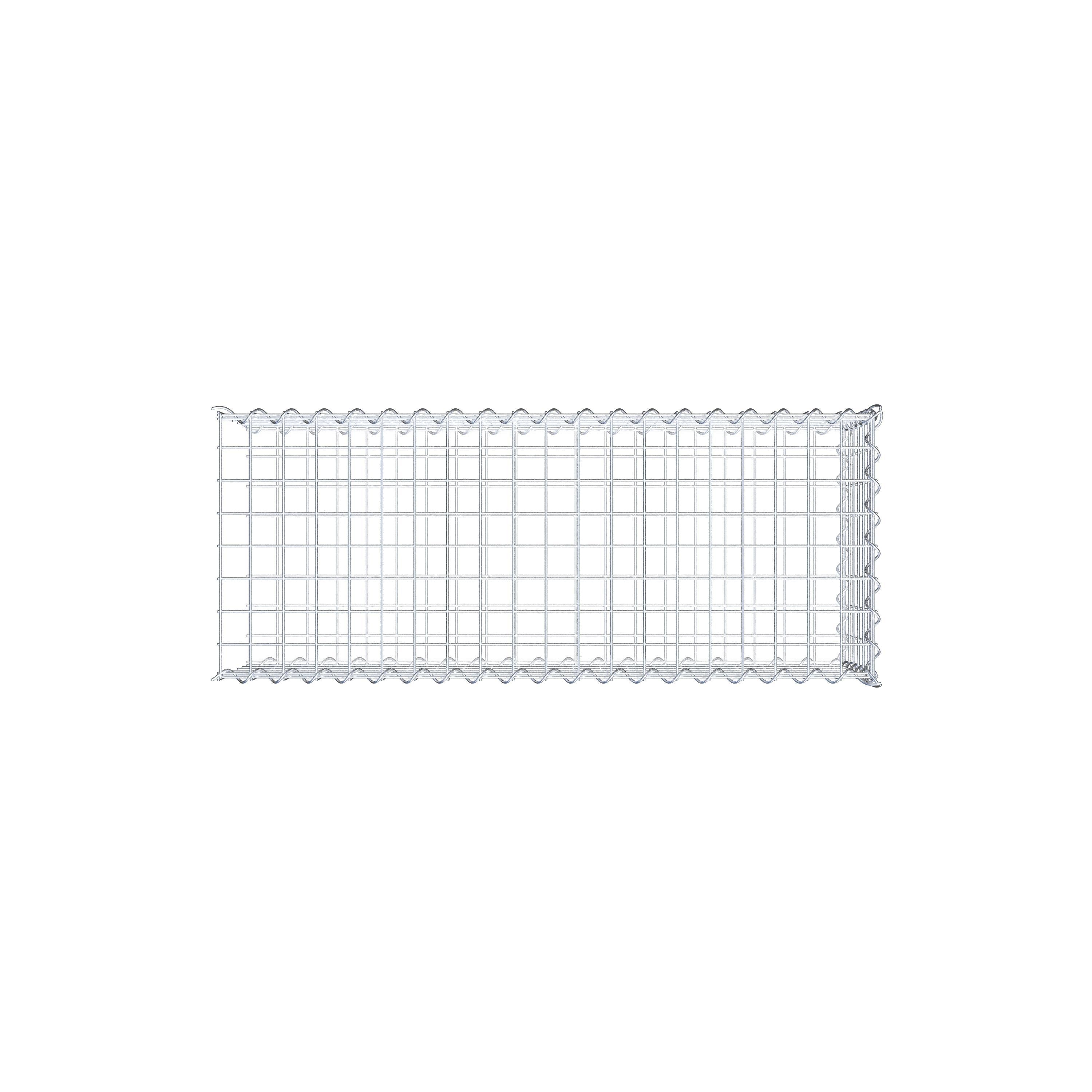 Gabion rapporté type 2 100 cm x 30 cm x 40 cm (L x H x P), mailles 5 cm x 5 cm, spirale