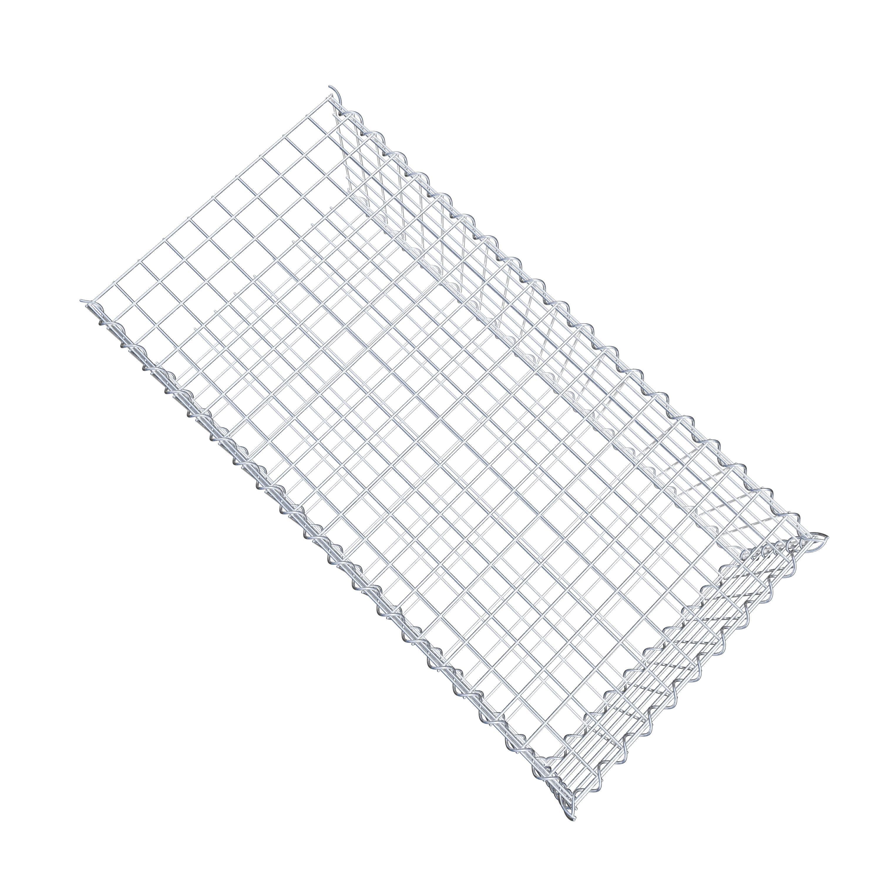 Gabion rapporté type 2 100 cm x 30 cm x 50 cm (L x H x P), mailles 5 cm x 5 cm, spirale