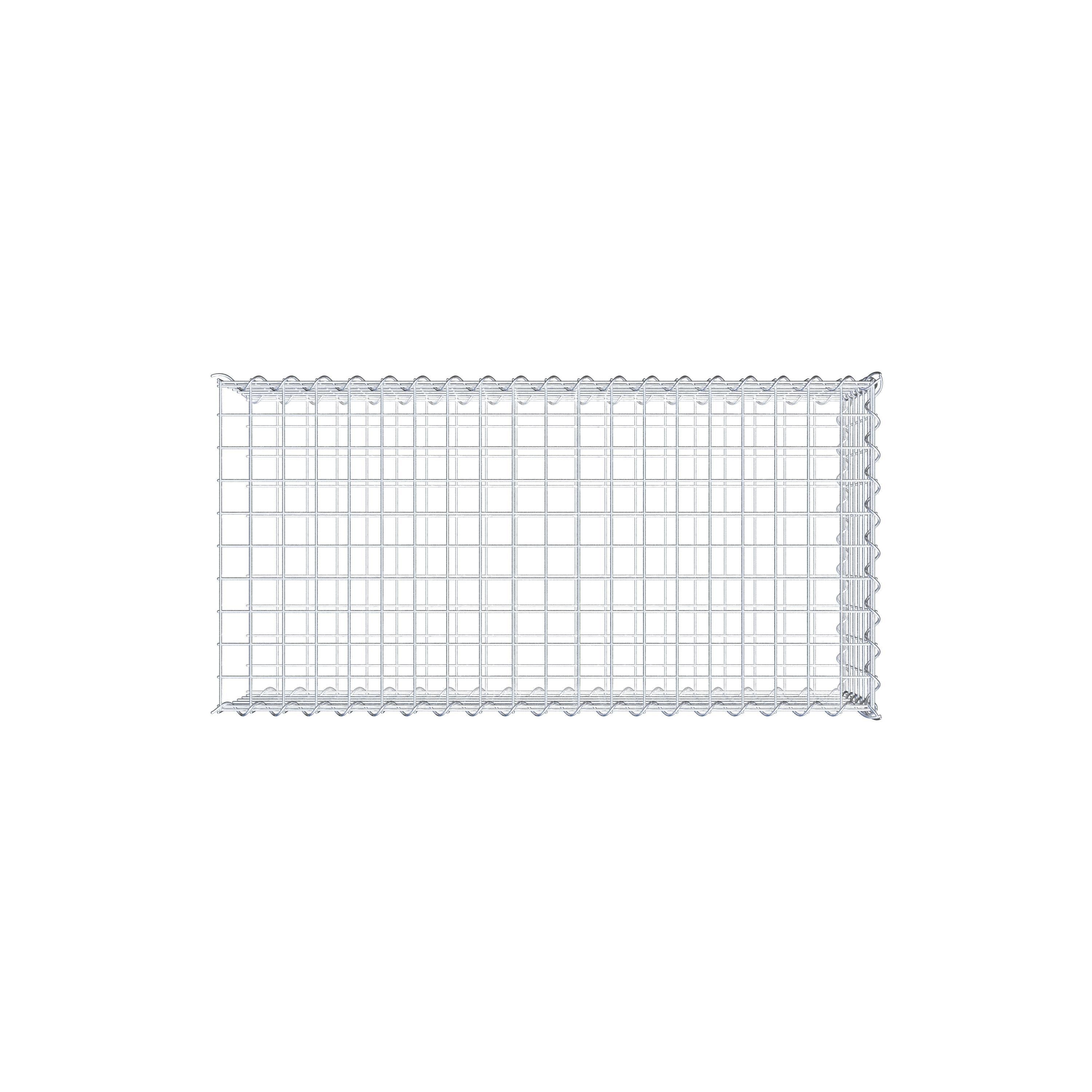 Extra gabion typ 2 100 cm x 30 cm x 50 cm (L x H x D), maskstorlek 5 cm x 5 cm, spiral