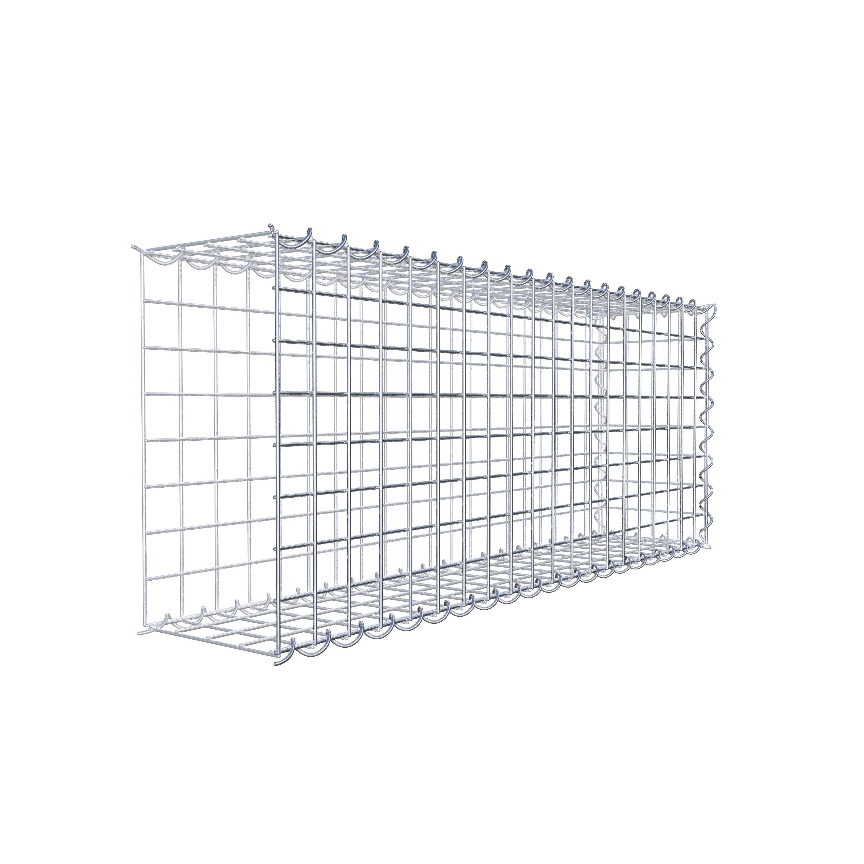 Gabion rapporté type 2 100 cm x 40 cm x 20 cm (L x H x P), mailles 5 cm x 5 cm, spirale