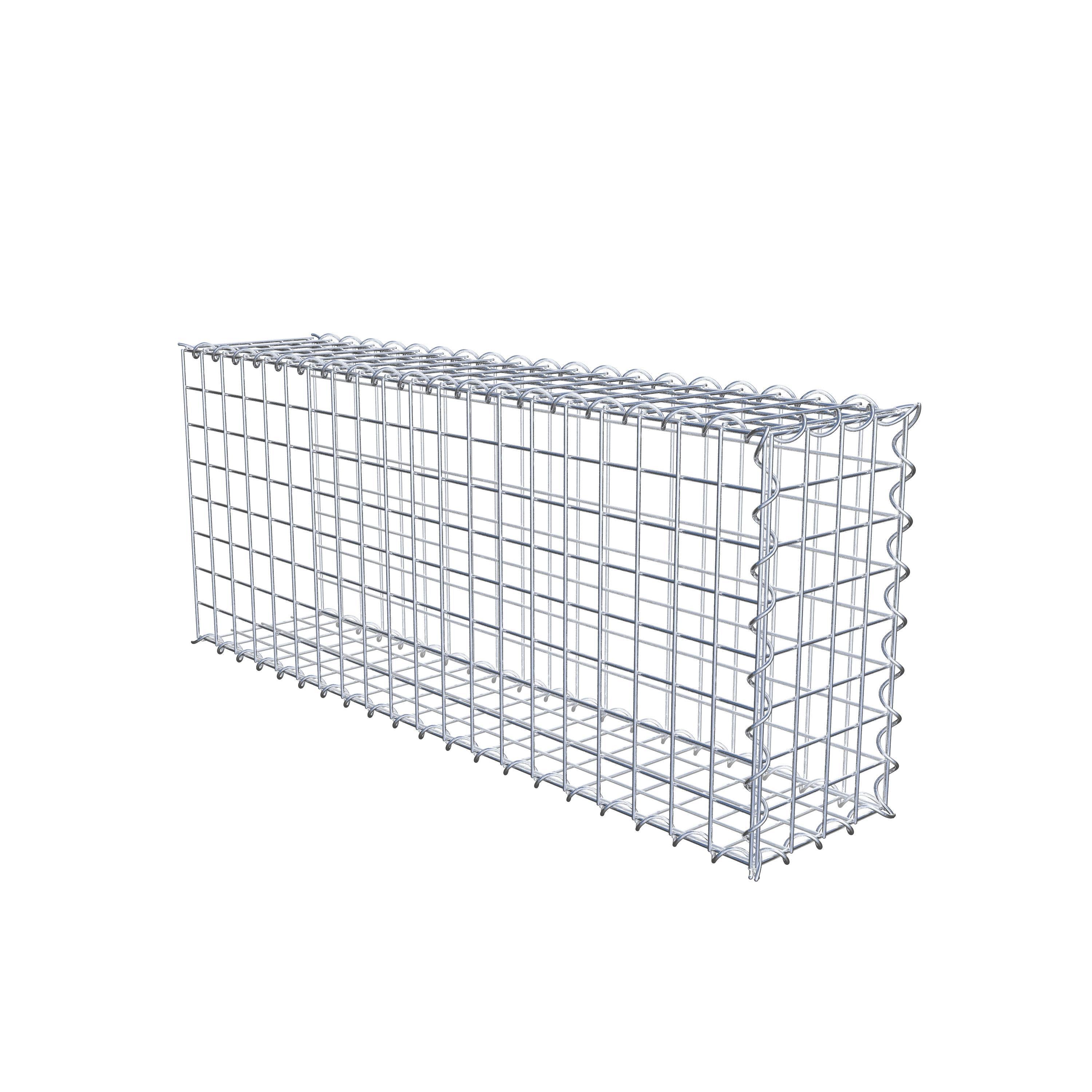 Gabion rapporté type 2 100 cm x 40 cm x 20 cm (L x H x P), mailles 5 cm x 5 cm, spirale