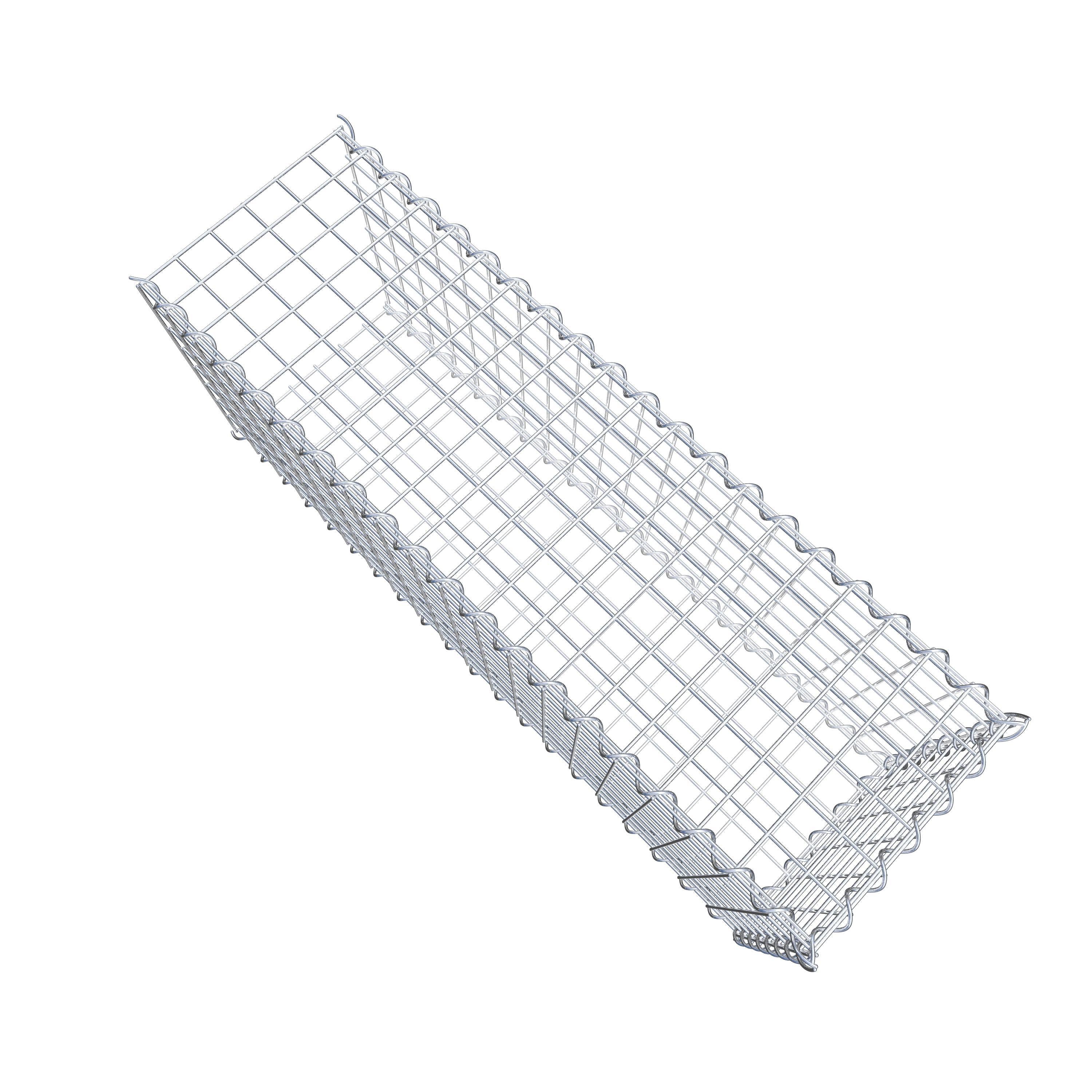 Gabion rapporté type 2 100 cm x 40 cm x 30 cm (L x H x P), mailles 5 cm x 5 cm, spirale