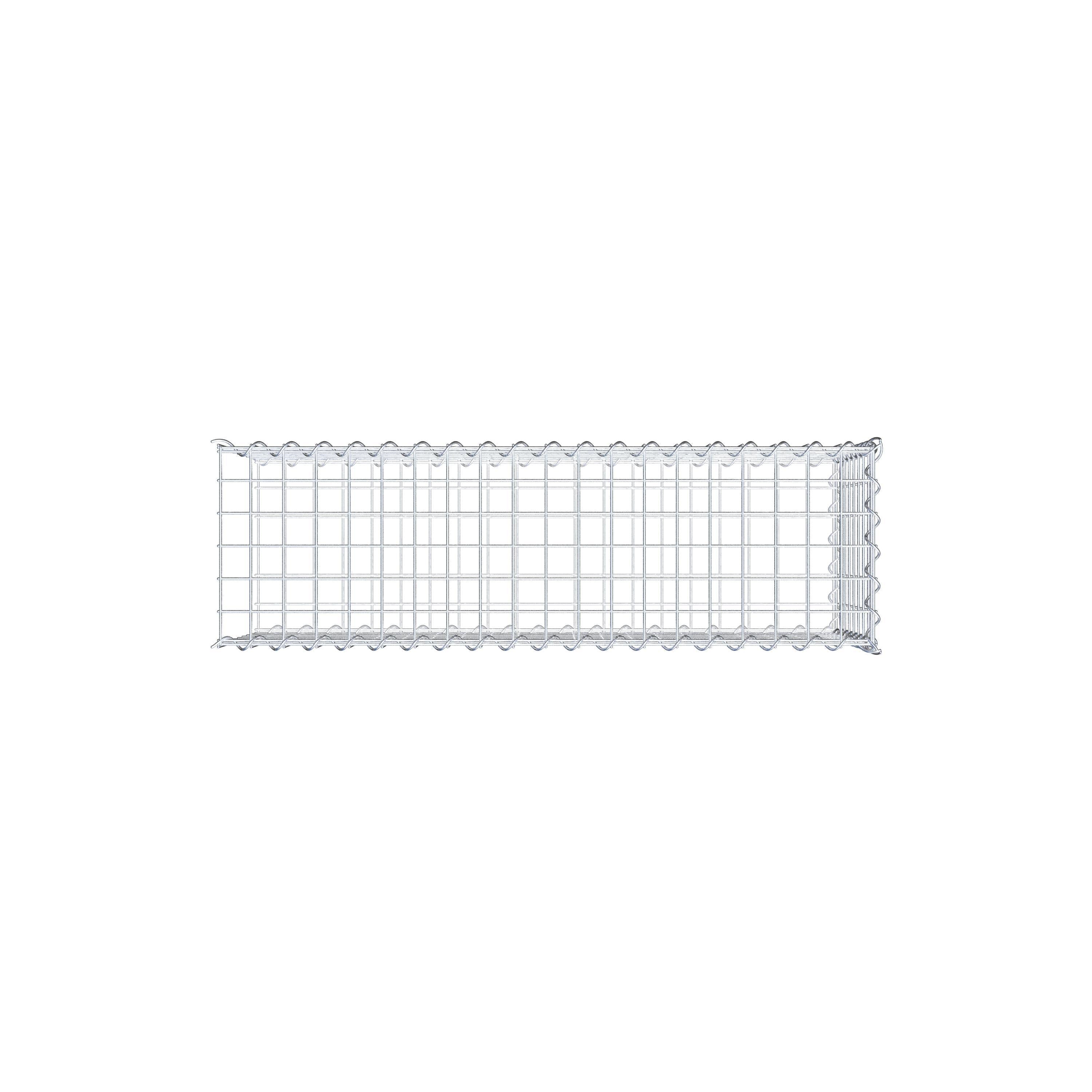 Gabion rapporté type 2 100 cm x 40 cm x 30 cm (L x H x P), mailles 5 cm x 5 cm, spirale