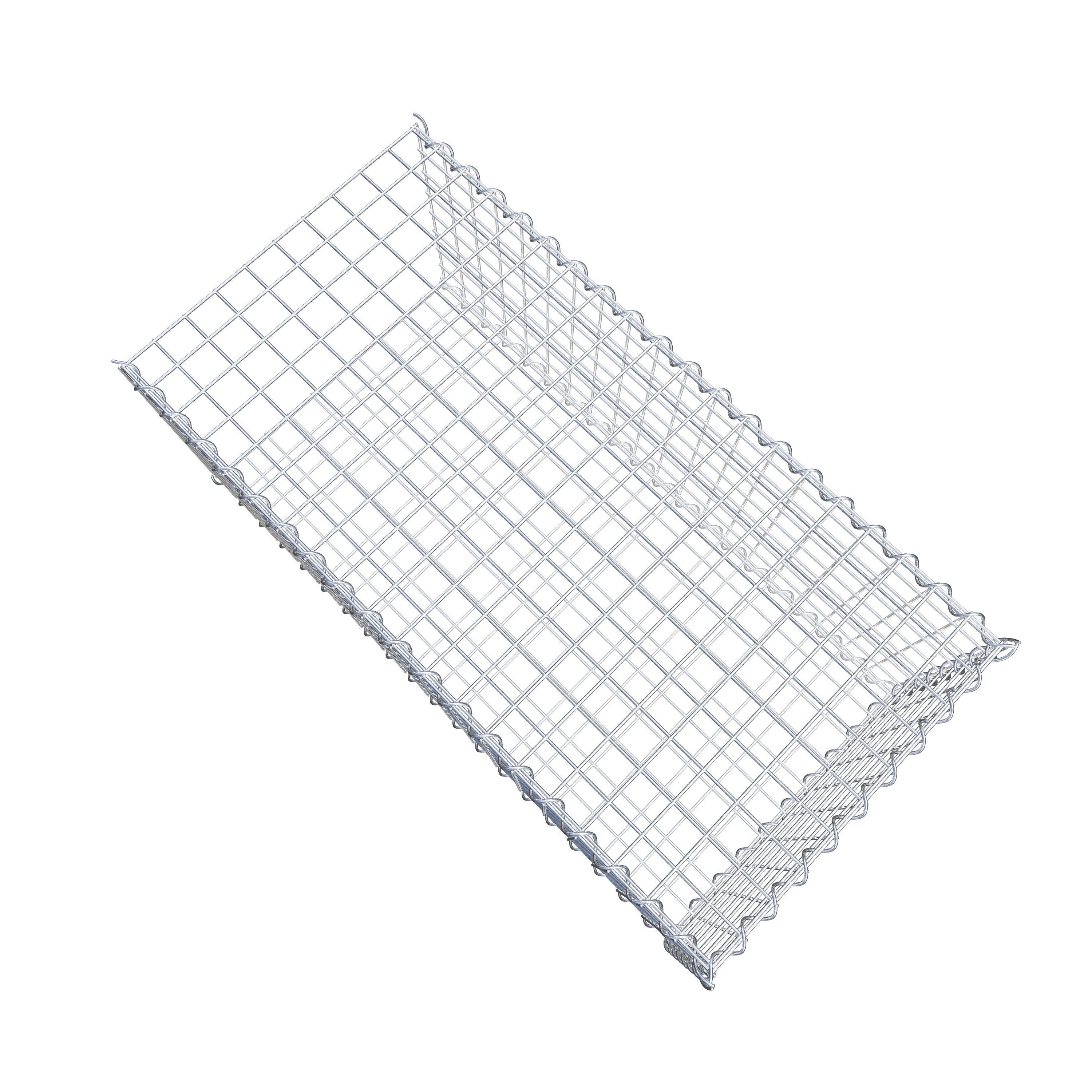 Gabion rapporté type 2 100 cm x 40 cm x 50 cm (L x H x P), mailles 5 cm x 5 cm, spirale