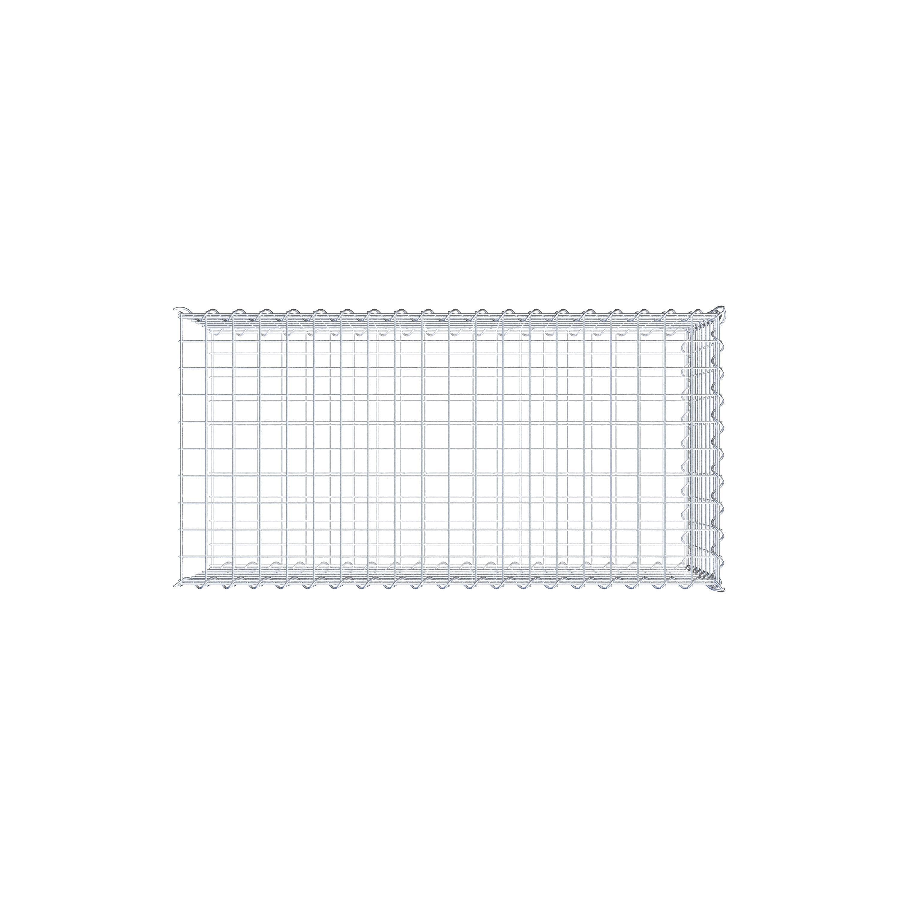 Gabion rapporté type 2 100 cm x 40 cm x 50 cm (L x H x P), mailles 5 cm x 5 cm, spirale