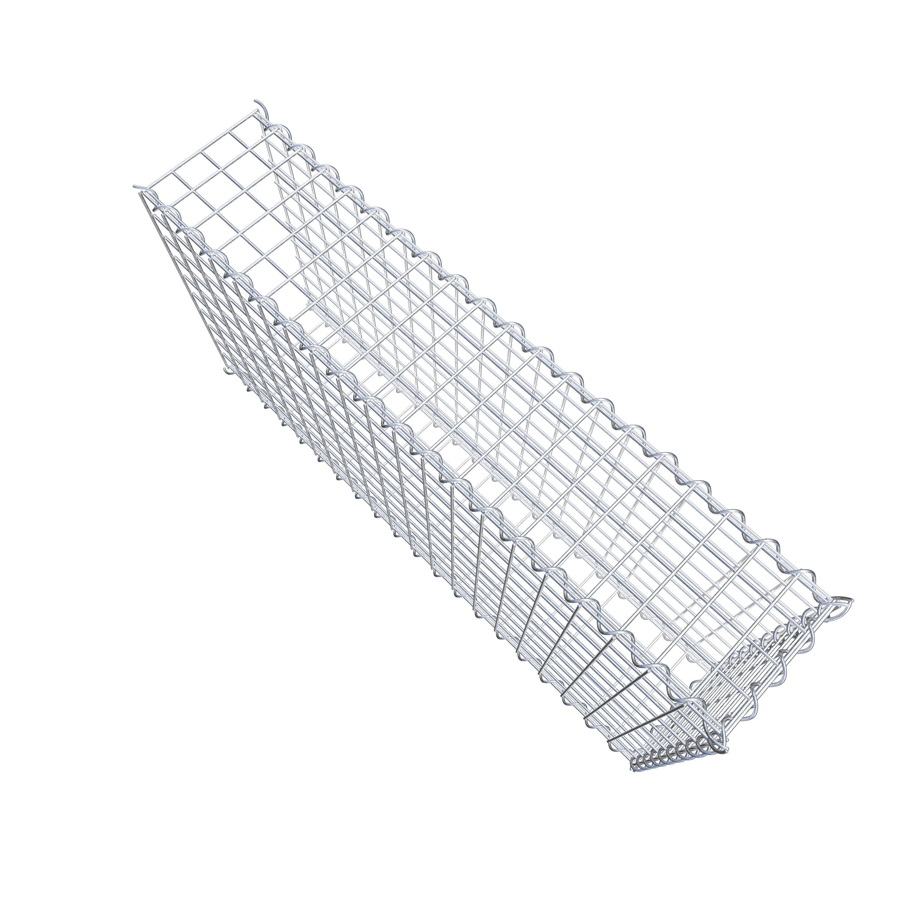 Gabion rapporté type 2 100 cm x 50 cm x 20 cm (L x H x P), mailles 5 cm x 5 cm, spirale