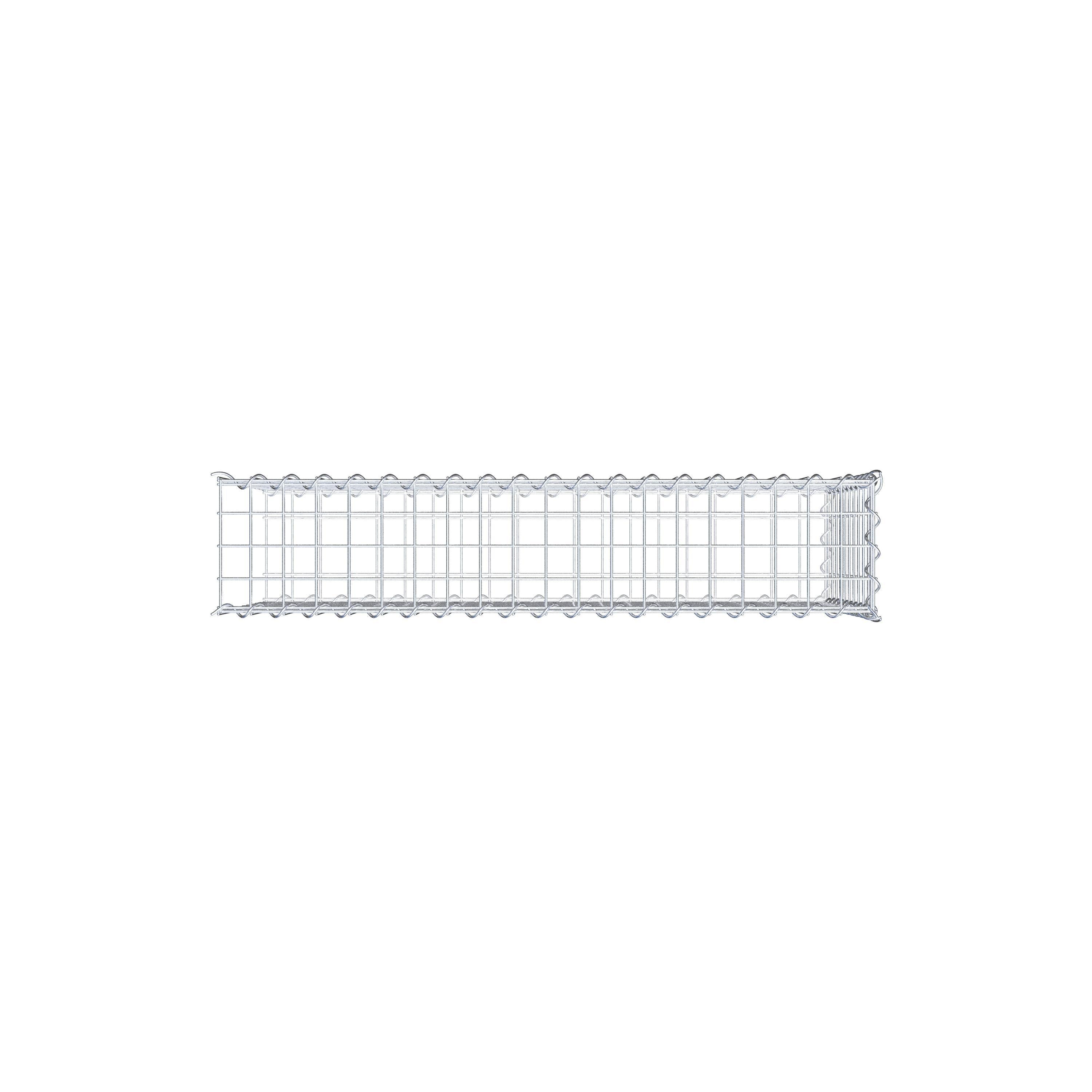 Add-on schanskorf type 2 100 cm x 50 cm x 20 cm (L x H x D), maaswijdte 5 cm x 5 cm, spiraalvormig