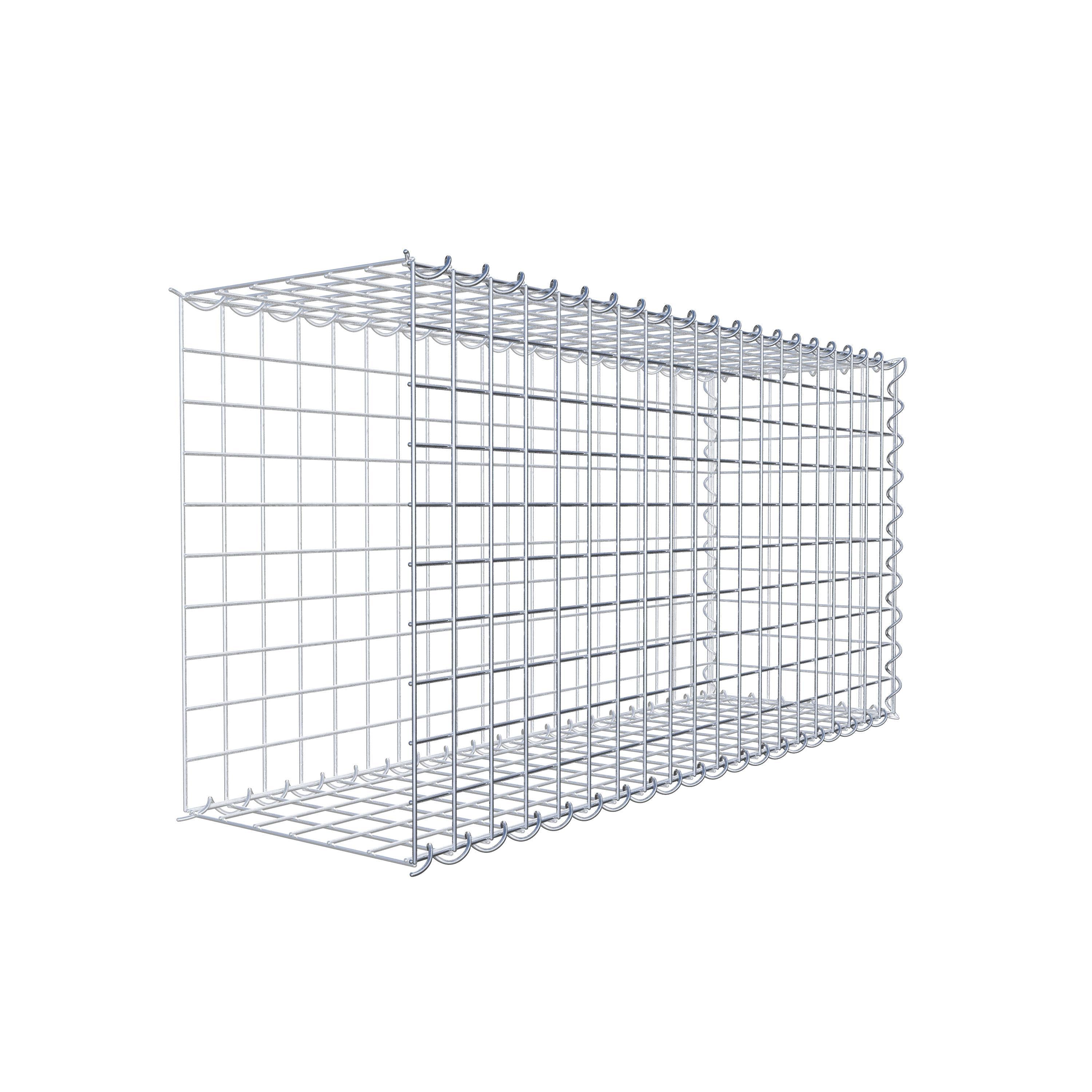 Gabion rapporté type 2 100 cm x 50 cm x 30 cm (L x H x P), mailles 5 cm x 5 cm, spirale