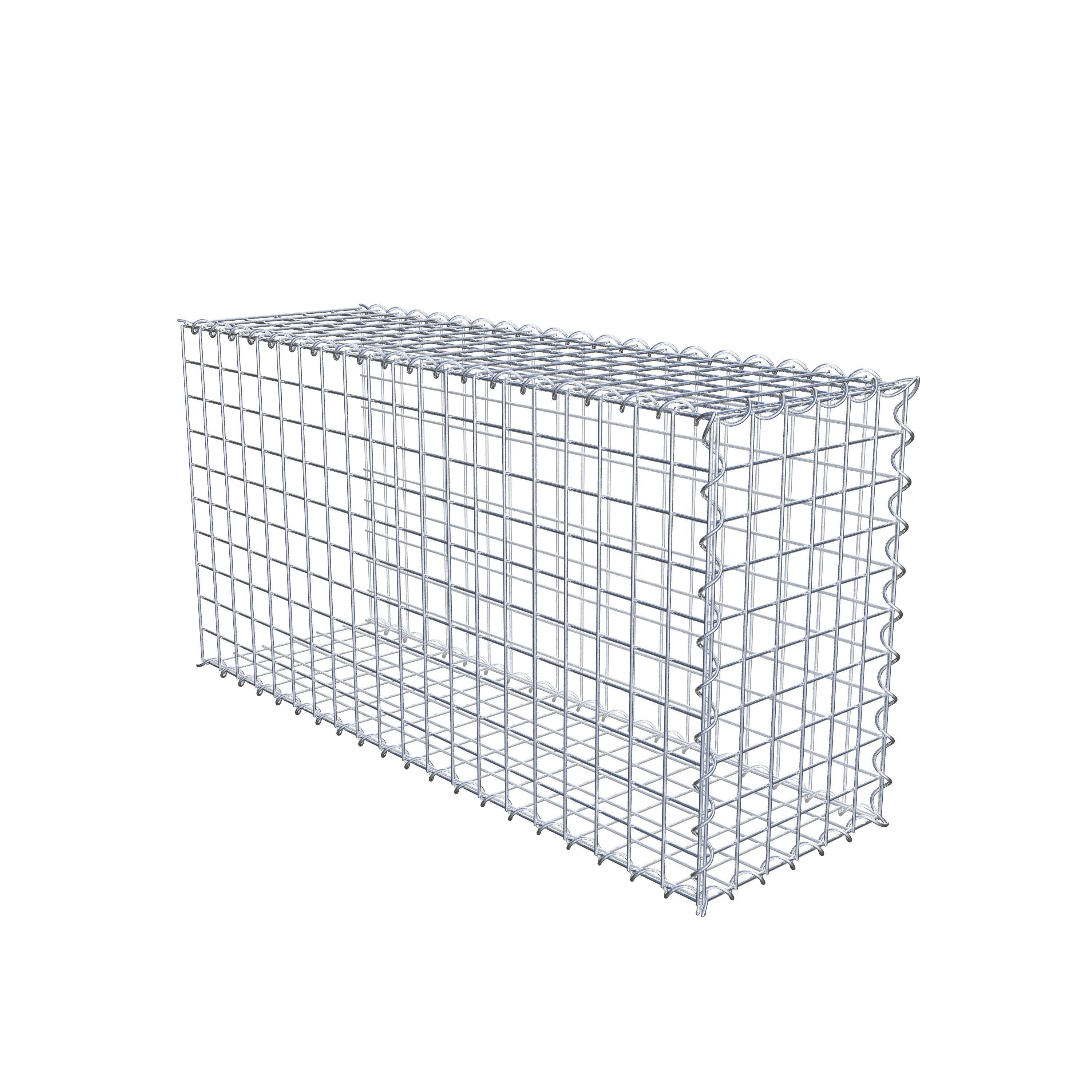 Påväxt gabion typ 2 100 cm x 50 cm x 30 cm (L x H x D), maskstorlek 5 cm x 5 cm, spiral