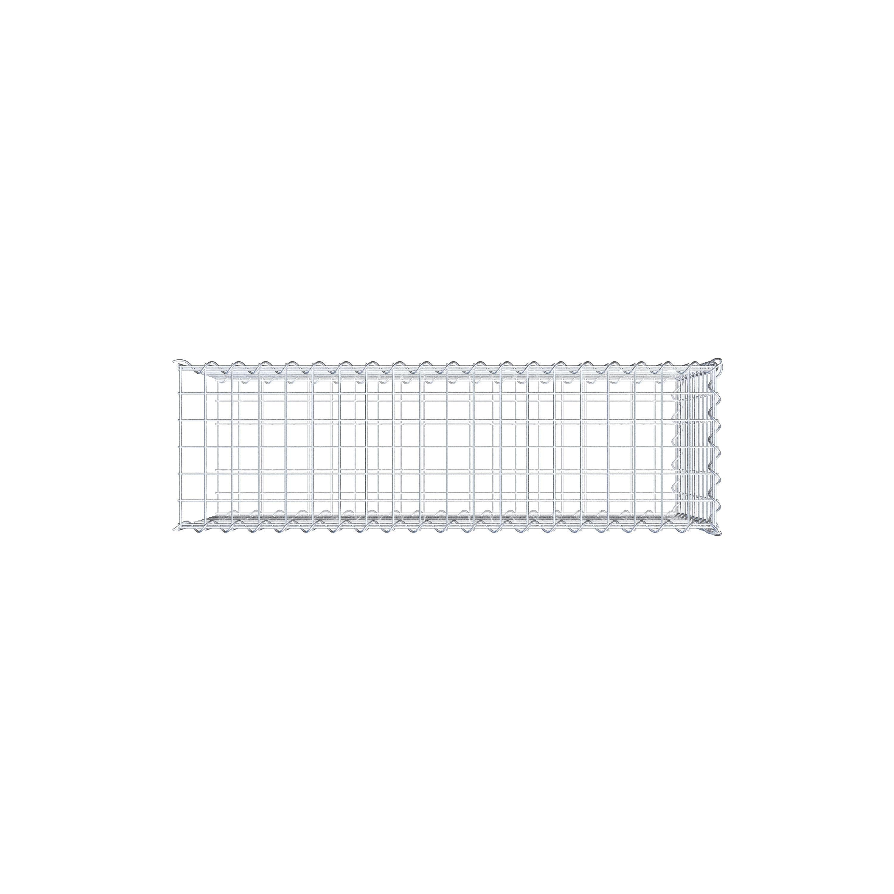 Gabion rapporté type 2 100 cm x 50 cm x 30 cm (L x H x P), mailles 5 cm x 5 cm, spirale