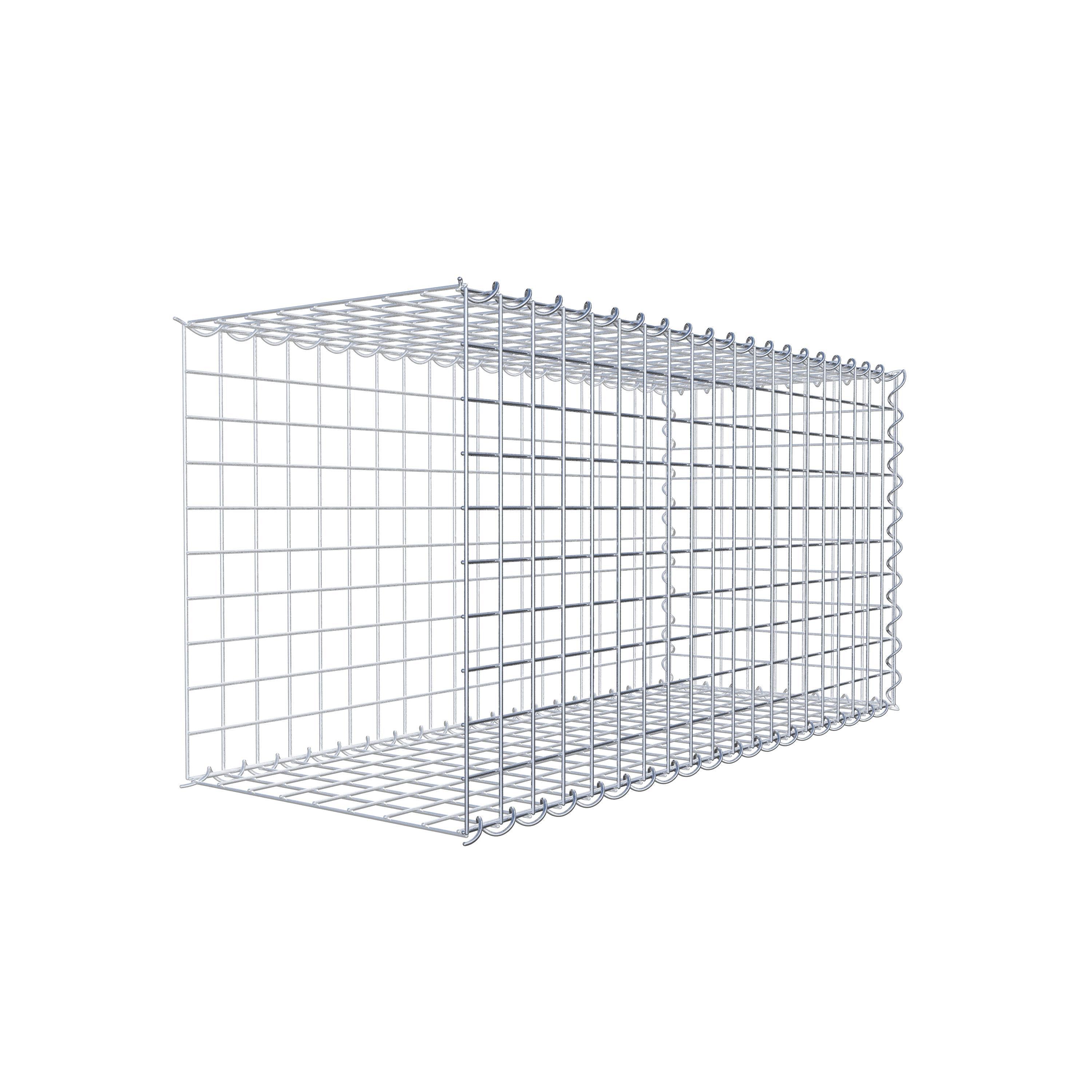 Add-on schanskorf type 2 100 cm x 50 cm x 40 cm (L x H x D), maaswijdte 5 cm x 5 cm, spiraalvormig