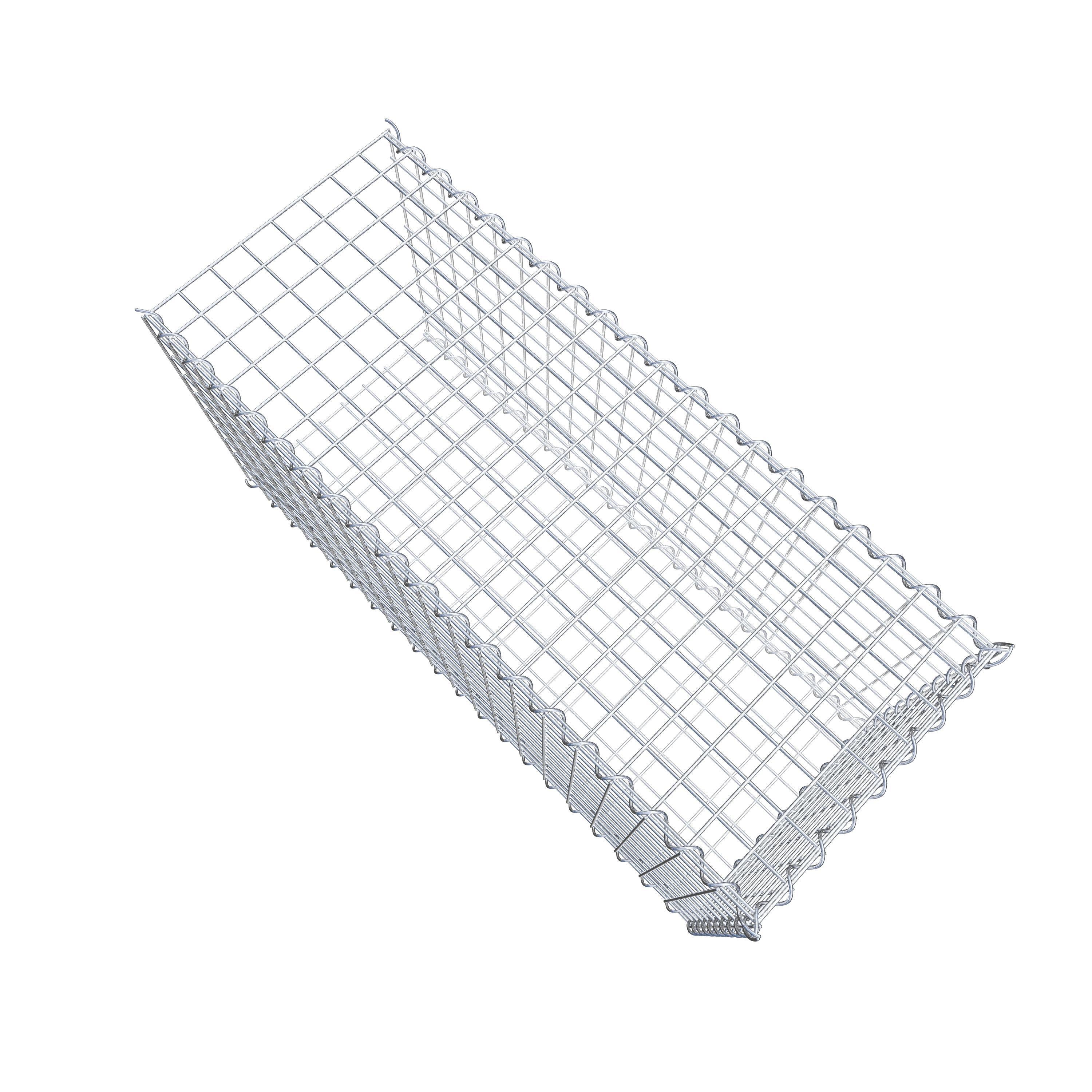 Opvokset gabion type 2 100 cm x 50 cm x 40 cm (L x H x D), maskestørrelse 5 cm x 5 cm, spiral