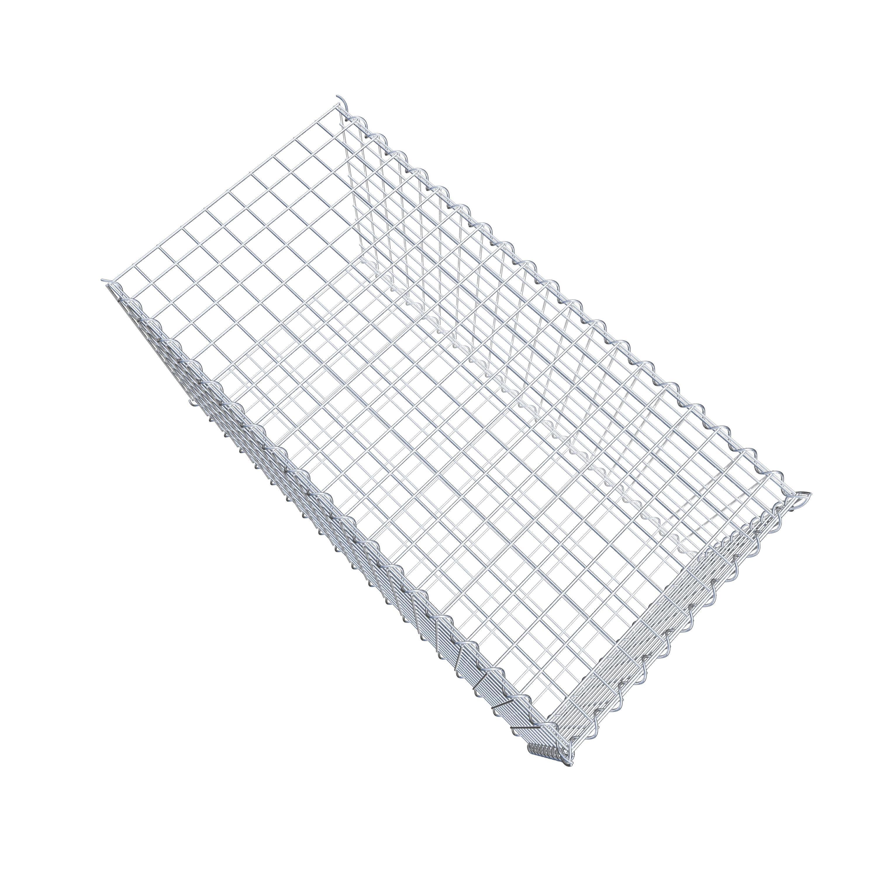 Gabion rapporté type 2 100 cm x 50 cm x 50 cm (L x H x P), mailles 5 cm x 5 cm, spirale