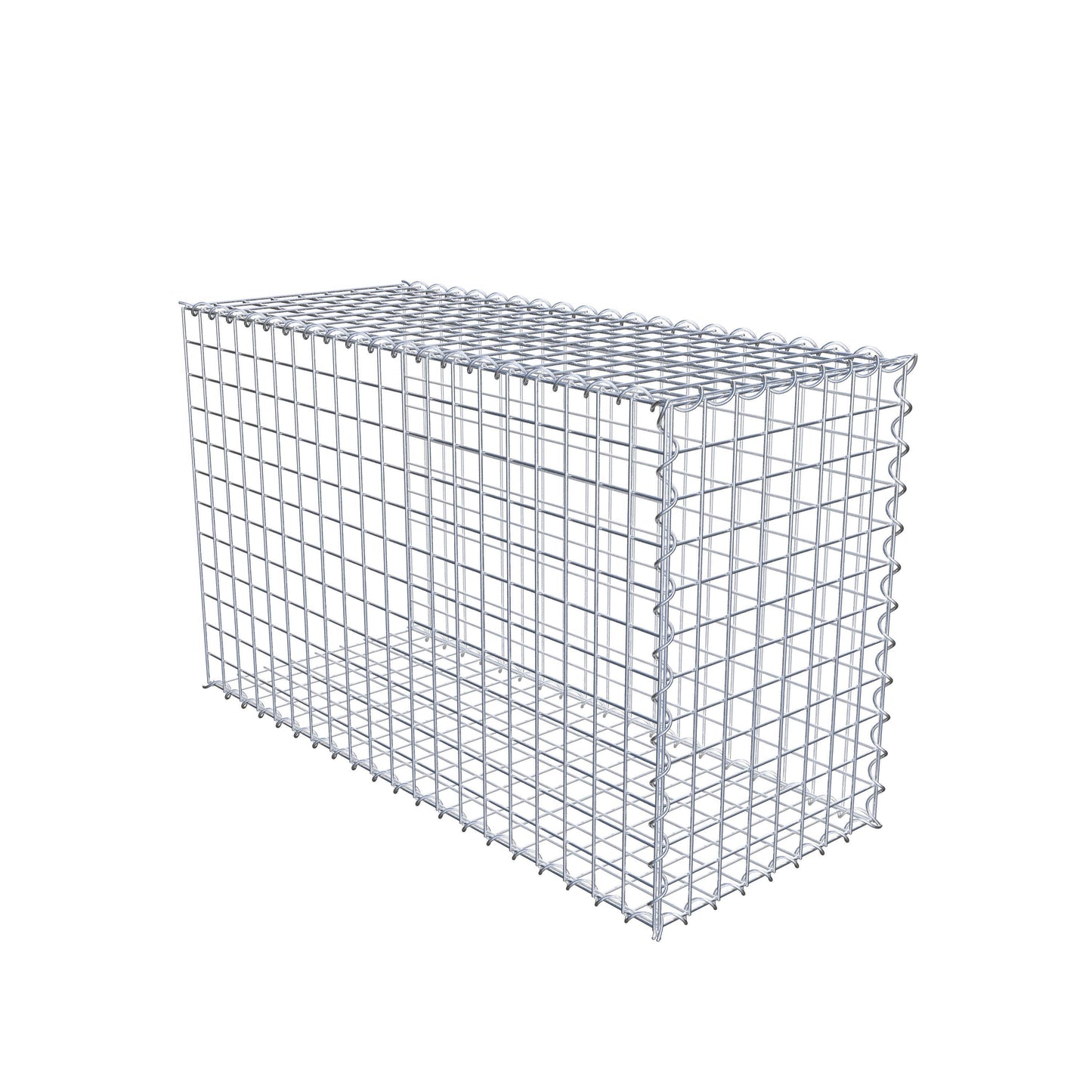 Gabion rapporté type 2 100 cm x 60 cm x 40 cm (L x H x P), mailles 5 cm x 5 cm, spirale