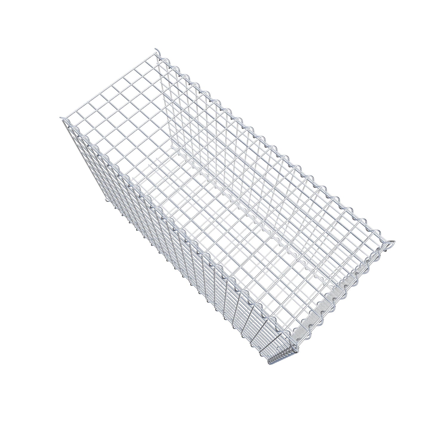 Gabion rapporté type 2 100 cm x 60 cm x 40 cm (L x H x P), mailles 5 cm x 5 cm, spirale